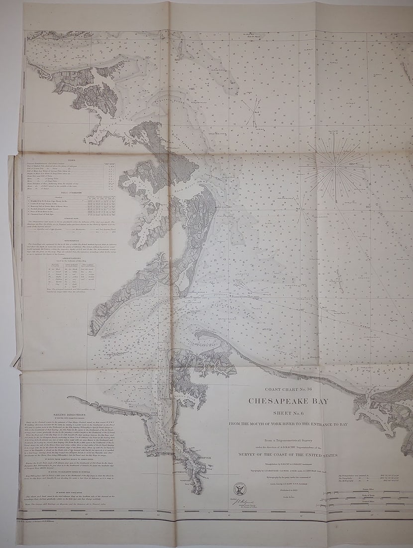 Coast Chart No. 36 Chesapeake Bay Sheet No. 6 from the Mouth of the York River to The Entrance to - 3