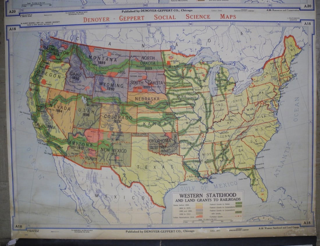 A18 Western Statehood and Land Grants to Railroads / A20 Resources and Conservation - 3