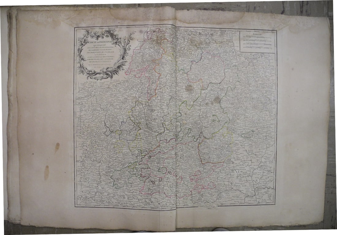 Cercle De Franconie: Publication Date:1757Title:Cercle De FranconieCartographer:ROBERT DE VAUGONDY, GILLES (1686-1766)Publisher:LES AUTEURS ET BOUDETBrief Description:qui comprend les eveches de Wurtzbourg, de Bamberg et
