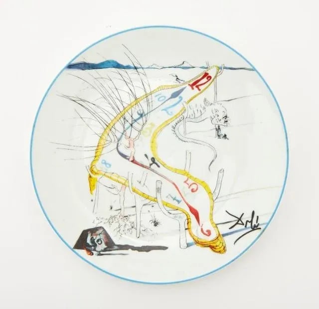 Six Limoges Transfer-Printed Porcelain Cabinet Plates Designed by Salvador Dali- ''Le Conquete Du Co - 5