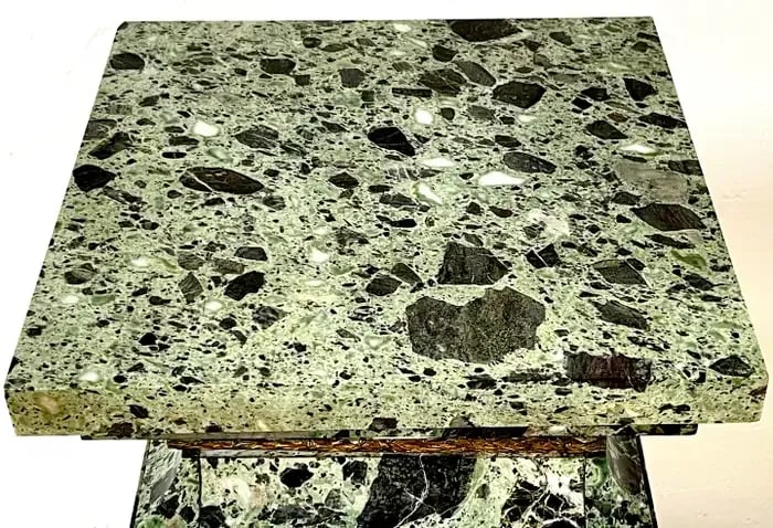 Late 19th Century Magnificent French Neoclassical Ormolu Mounted Verdigris Marble Pedestal - 4