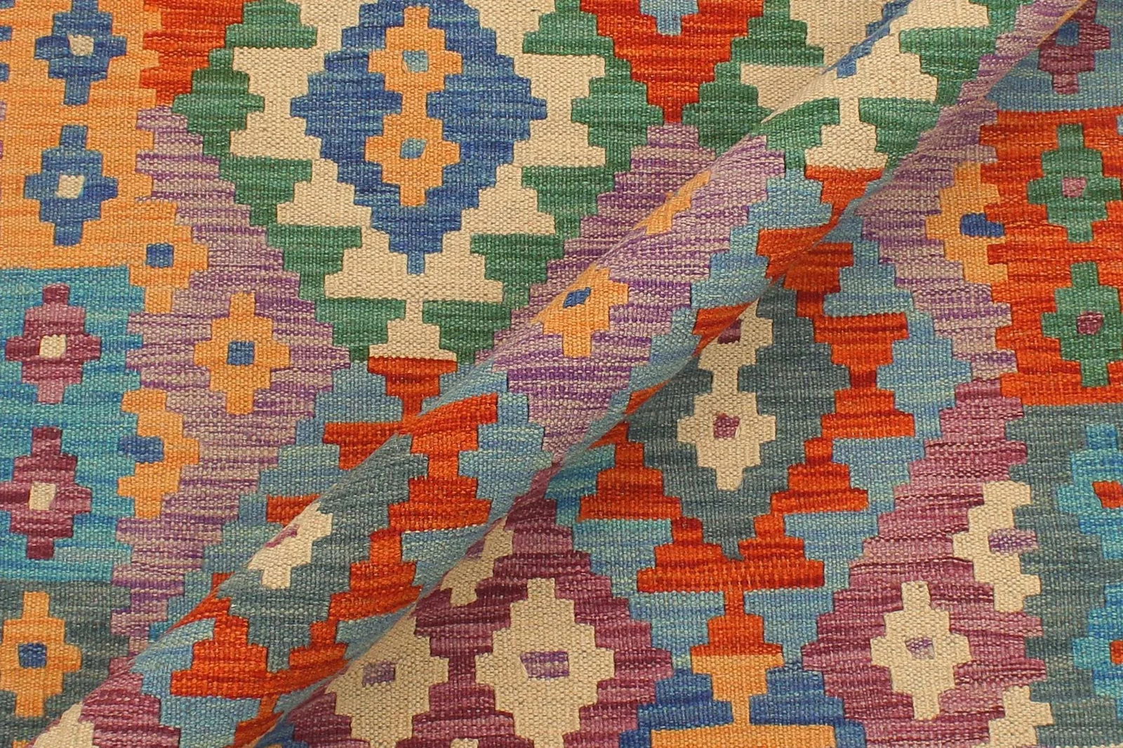 Early 21st Century Early 21st Century Abstract Kilim Moi Blue Rust Hand Woven Rug - 2'10" X 9'6" - 7