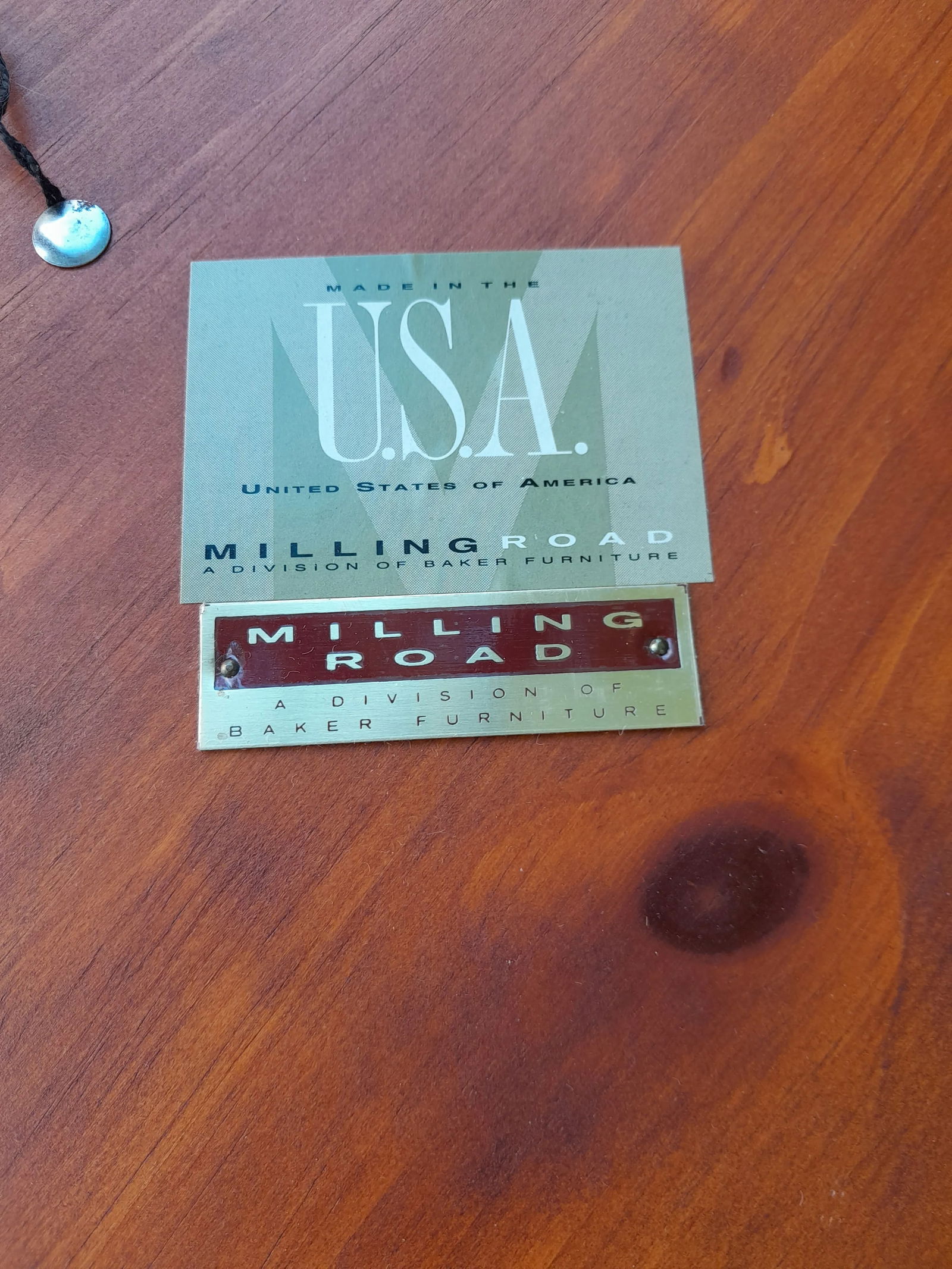 1990s Milling Road for Baker Italian Provincial Walnut and Stone Center Side Table - 3