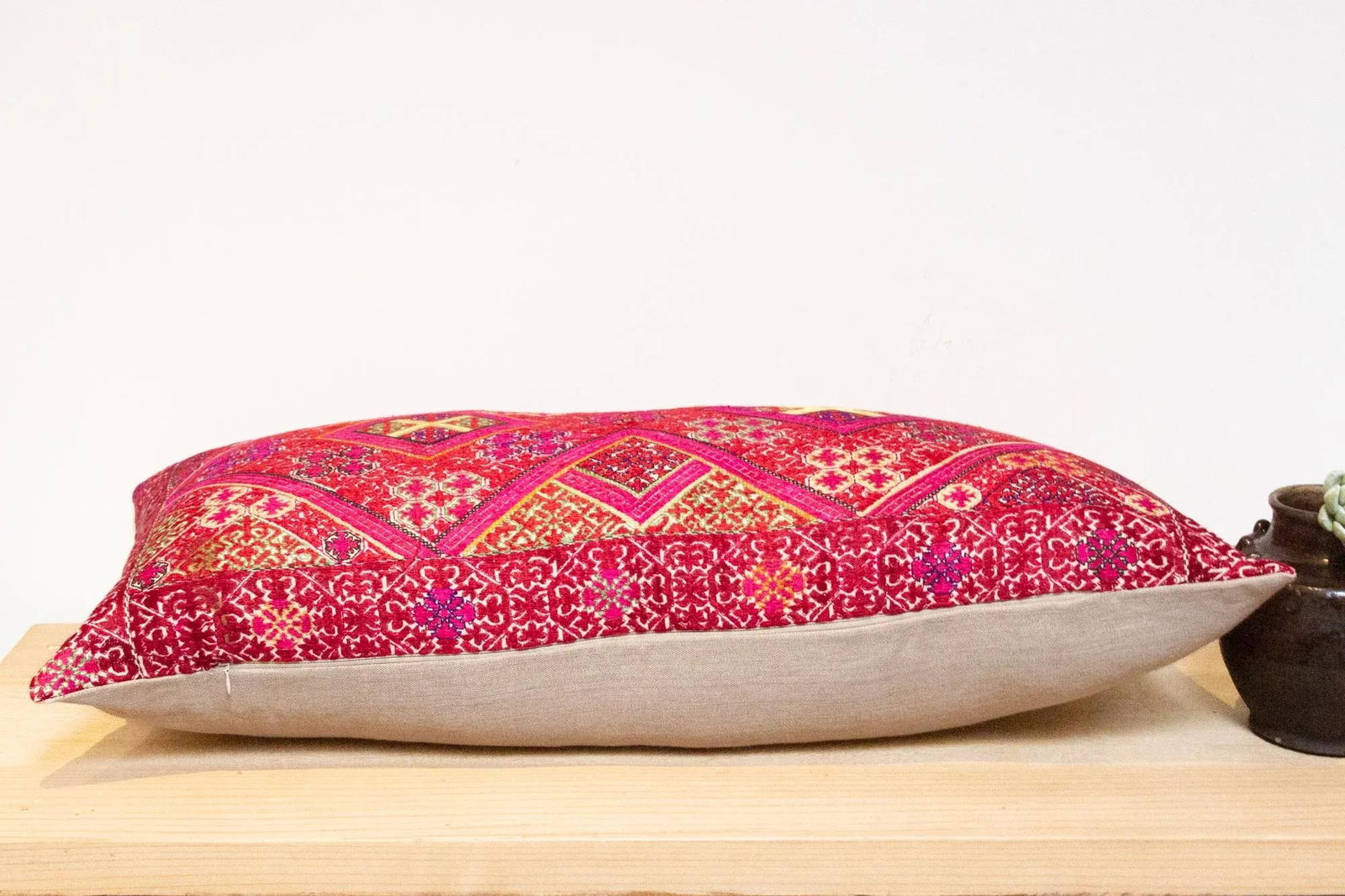 Antique Nilgiri Sindh Silk Pillow - 4