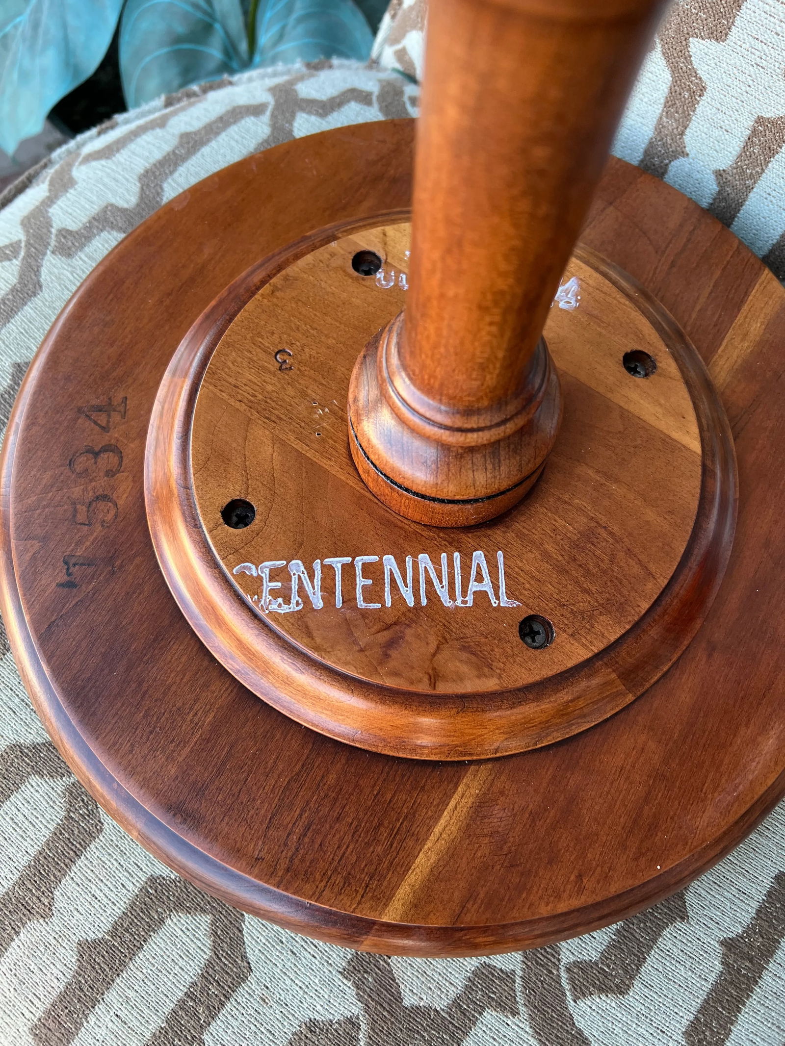 Vintage Hardwood Triple Foot Pedestal Stand - 2