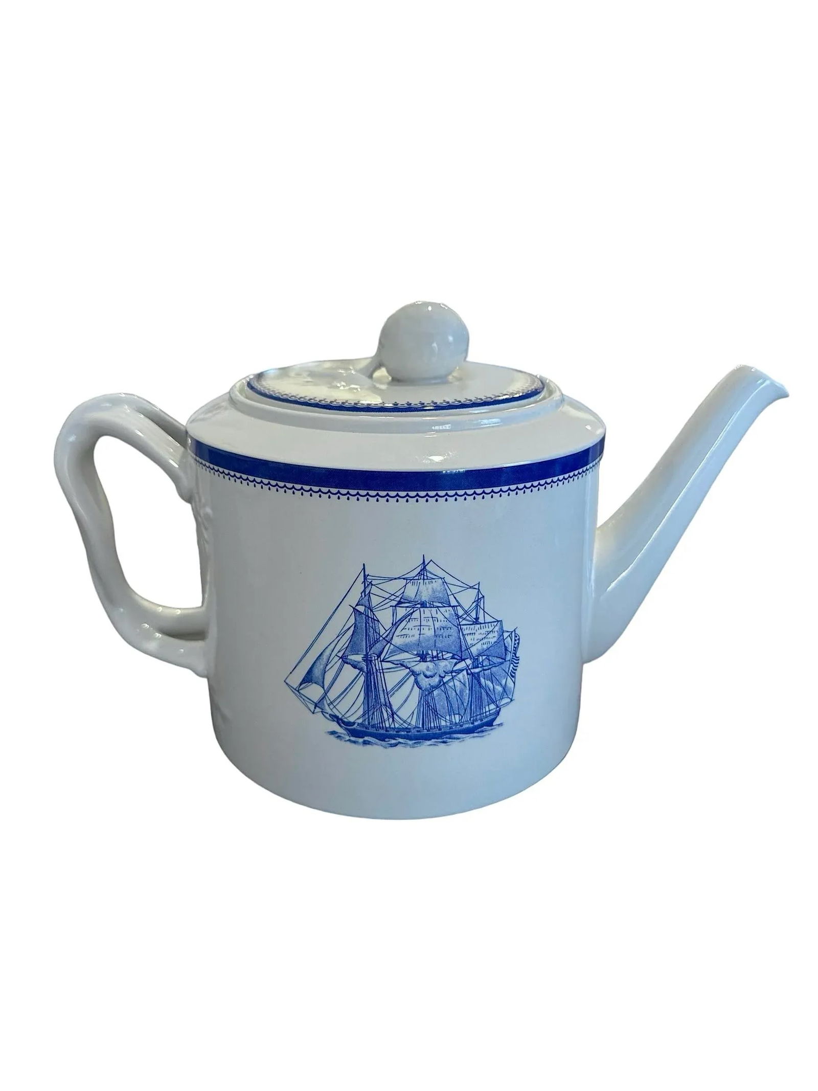 Late 20th Century Spode Blue Clipper Tea Set for 10 - 33 Pieces - 4