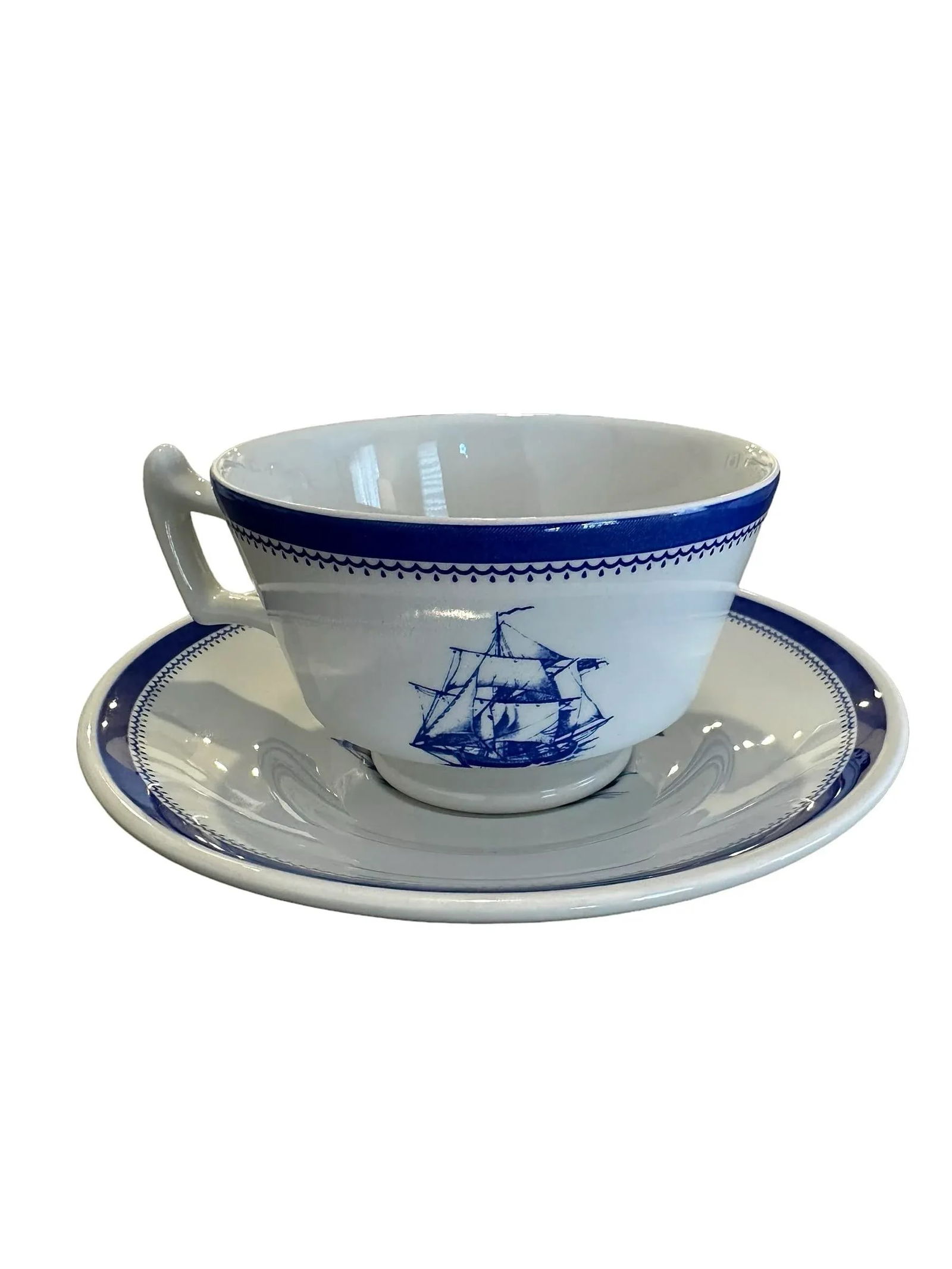 Late 20th Century Spode Blue Clipper Tea Set for 10 - 33 Pieces - 7