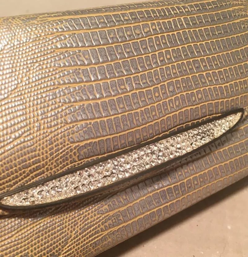 Judith Leiber Lizard Crystal Sunglass Case - 5
