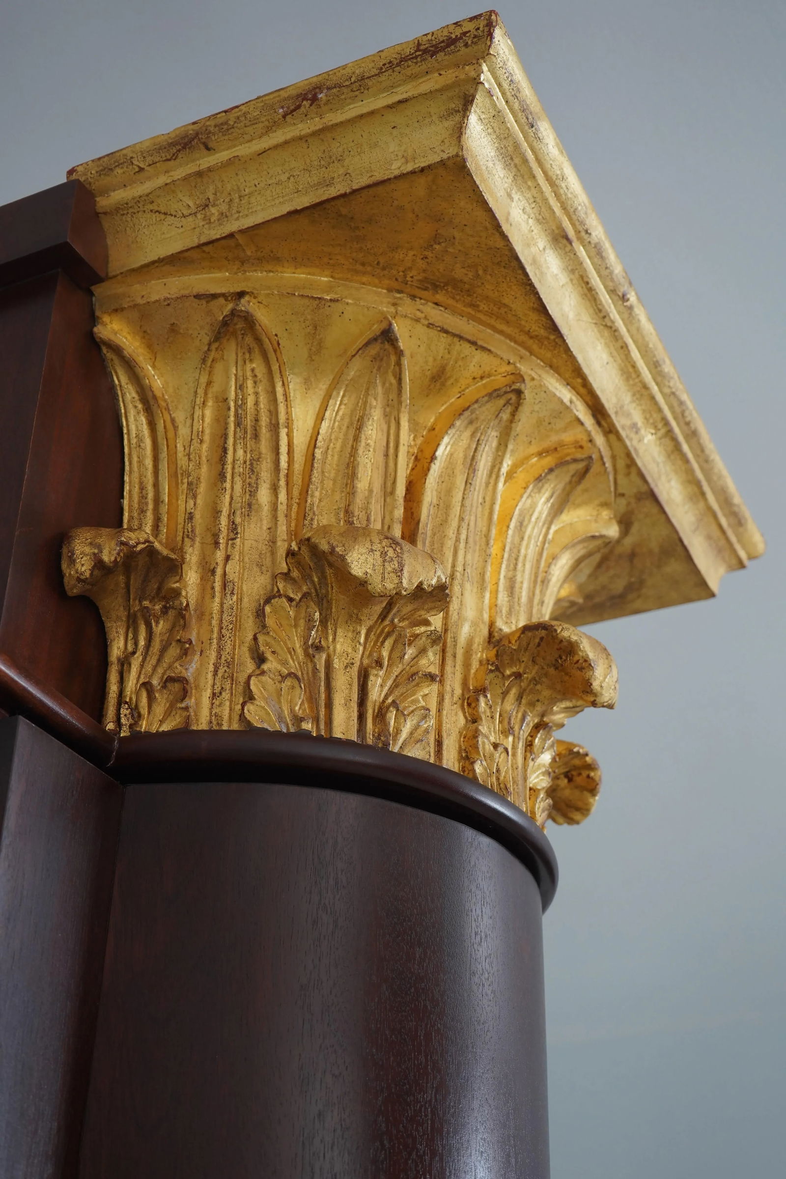 Pair Custom Crafted Large Column 1 Door Cabinets - 10