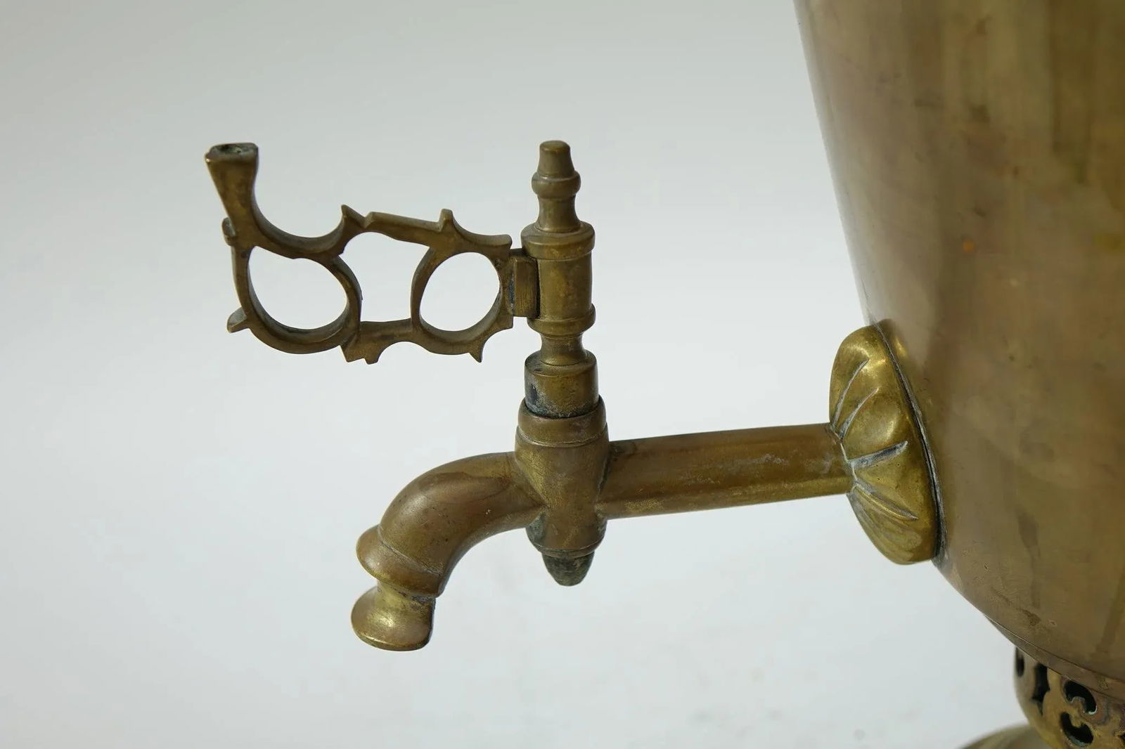 Antique Brass Russian Samovar 19th Century With Stamps 9 - 5