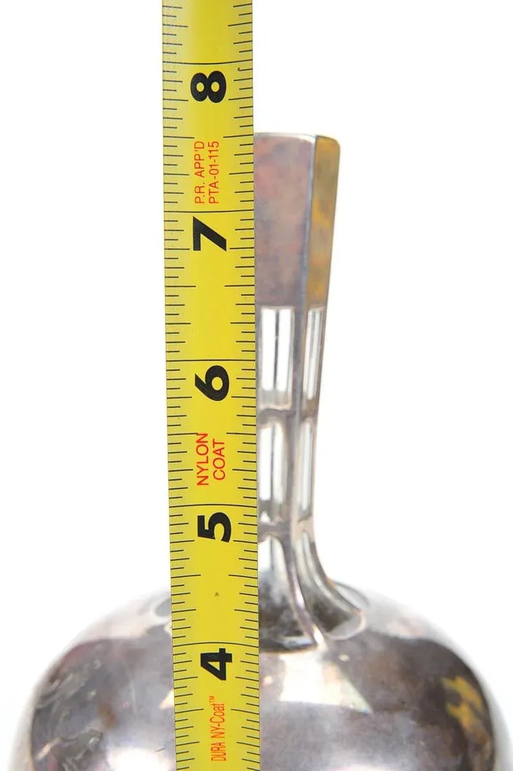 Art Deco Glass Decanter Bottle W/ Heavy Sterling - 6