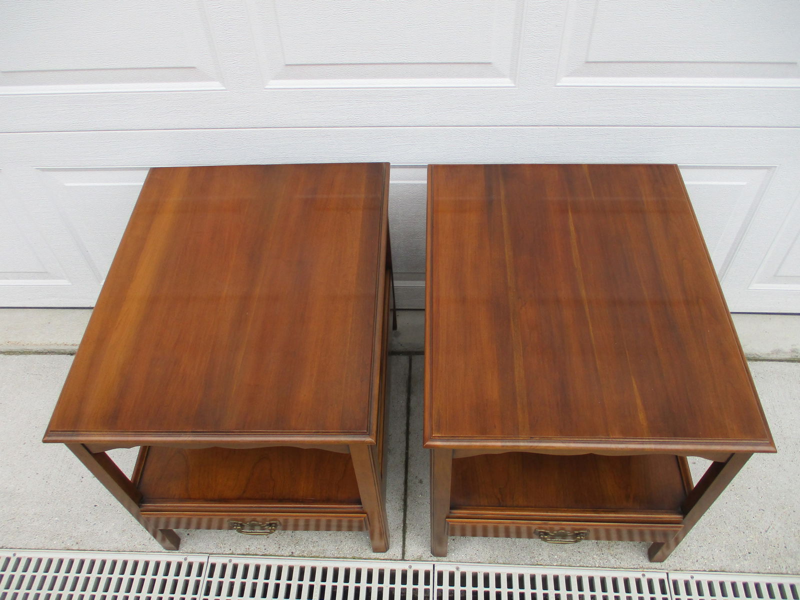 Cherry Chippendale Side Tables - 9