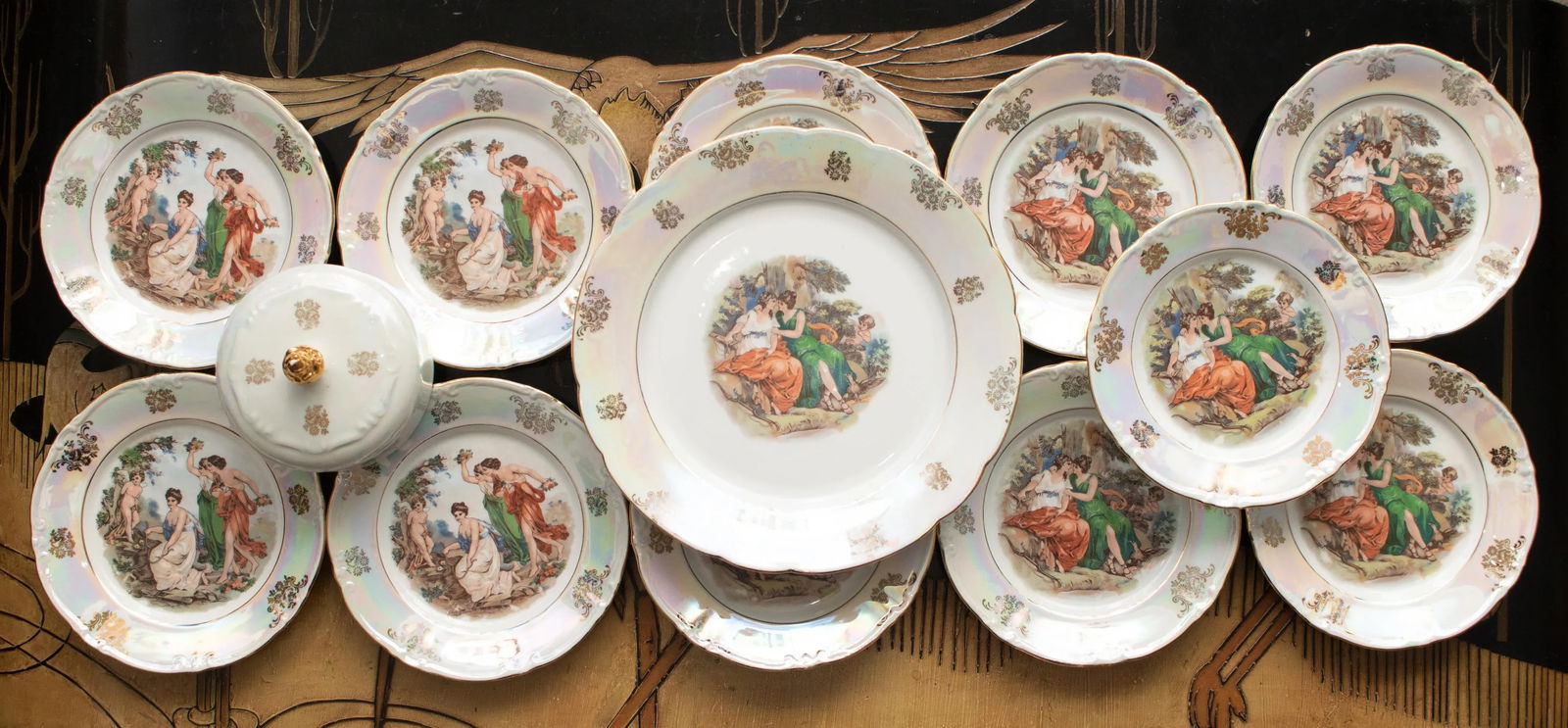 1970s Kahla 22k Gold German Porcelain Dinner Set- 13 Pieces - 4