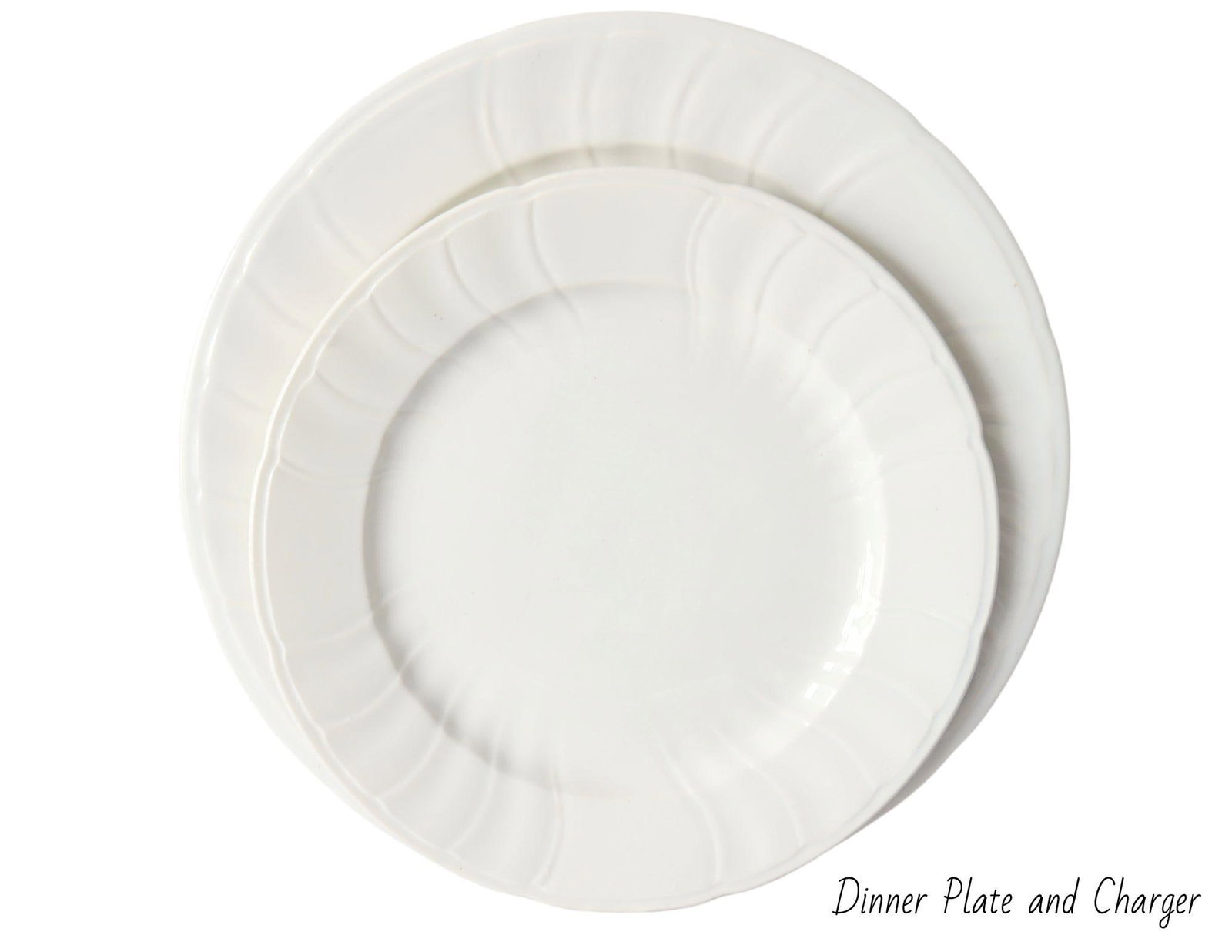 French Gien White Porcelain Dinner Set | Service for 10 - 2