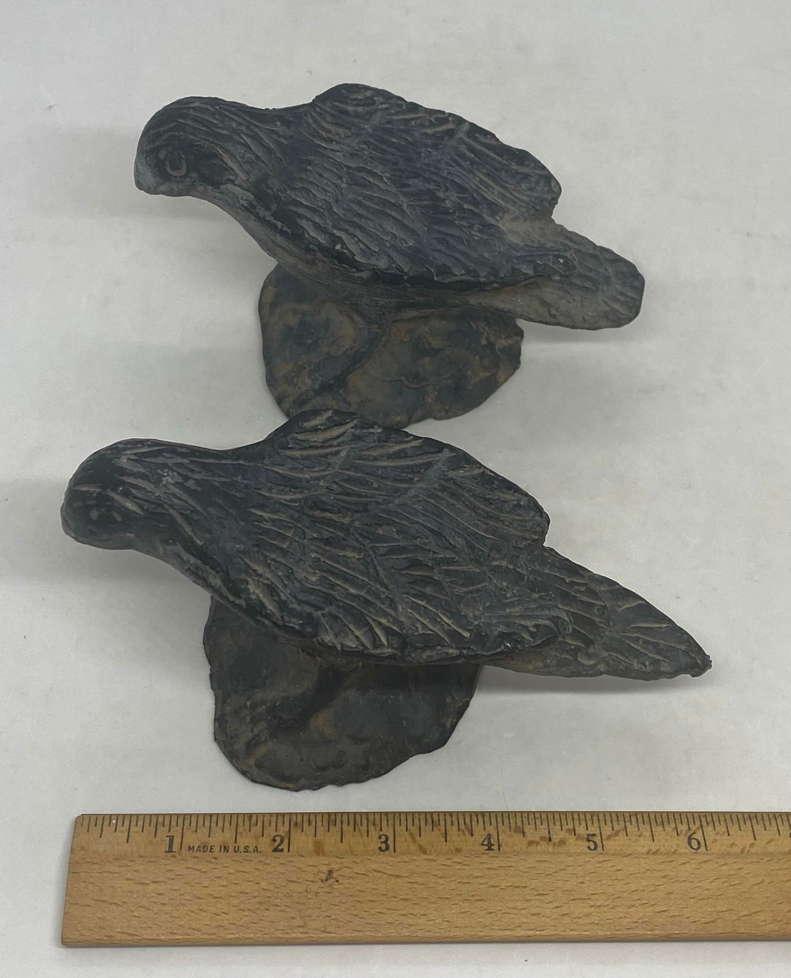 Vintage Hand Forged Cast Iron Decorative Garden Birds - a Pair - 10