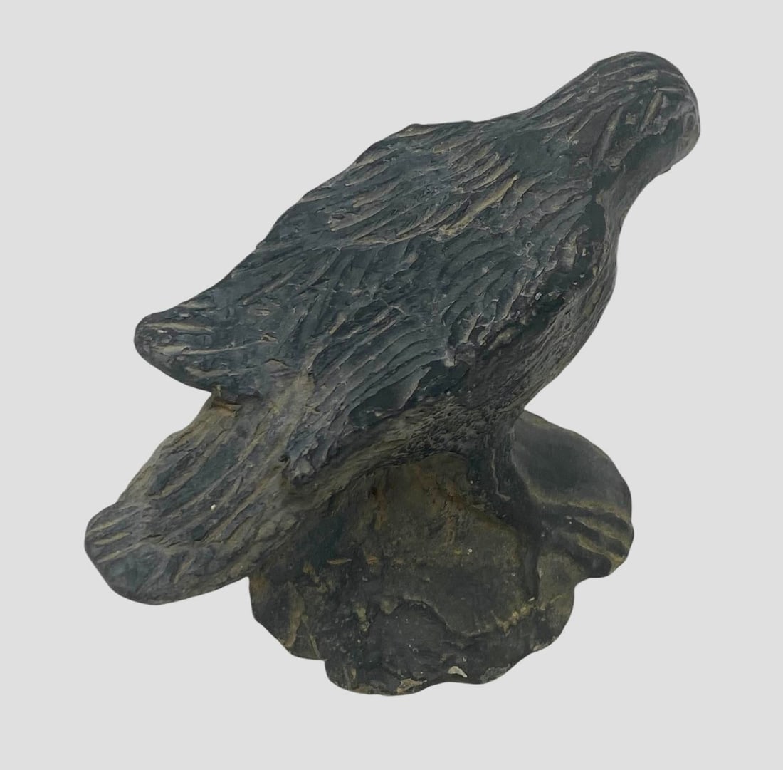 Vintage Hand Forged Cast Iron Decorative Garden Birds - a Pair - 8