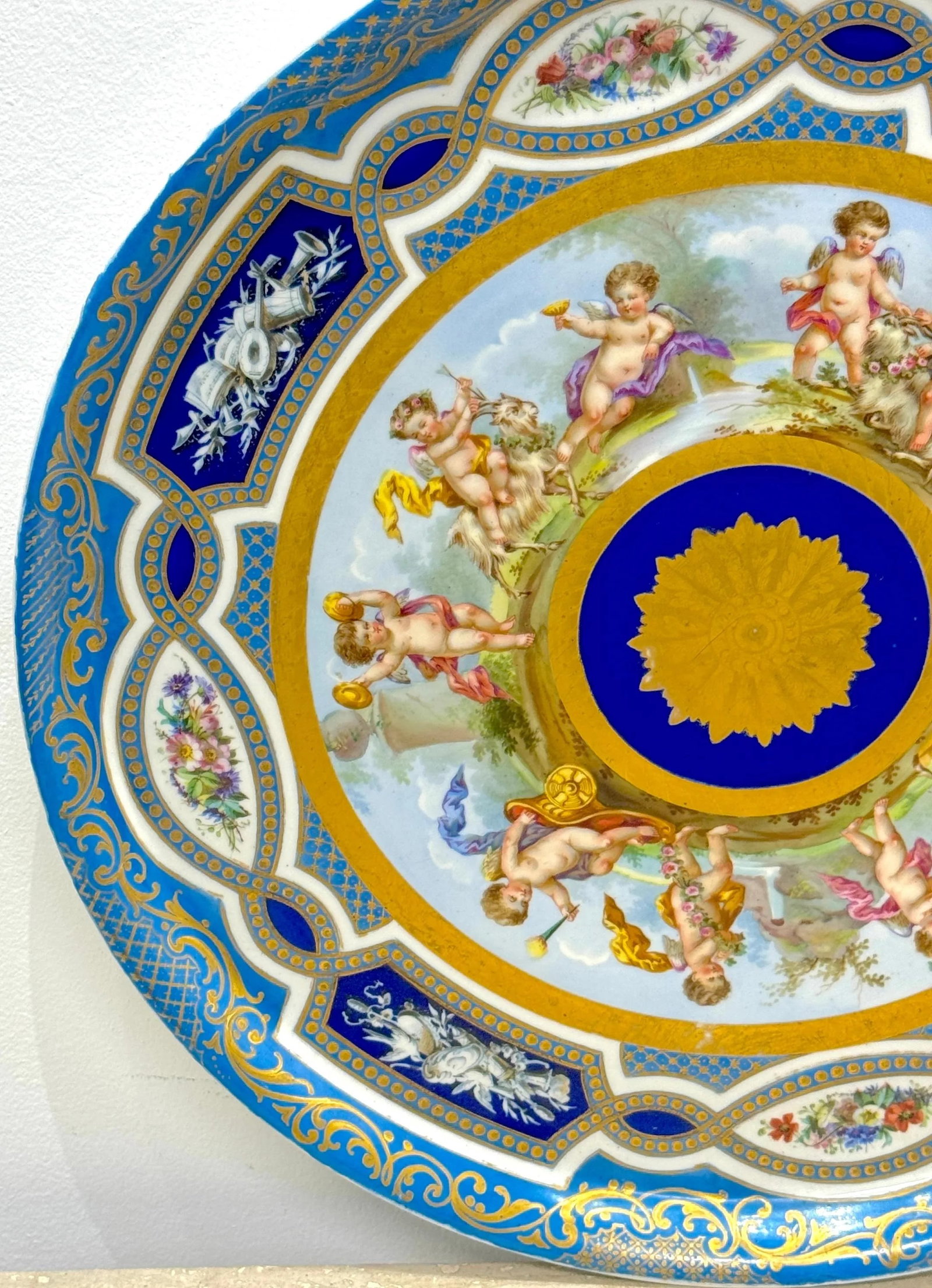 Massive 19th Century Sèvres Porcelain 'Labors of Cupid' Circular Tray - 6