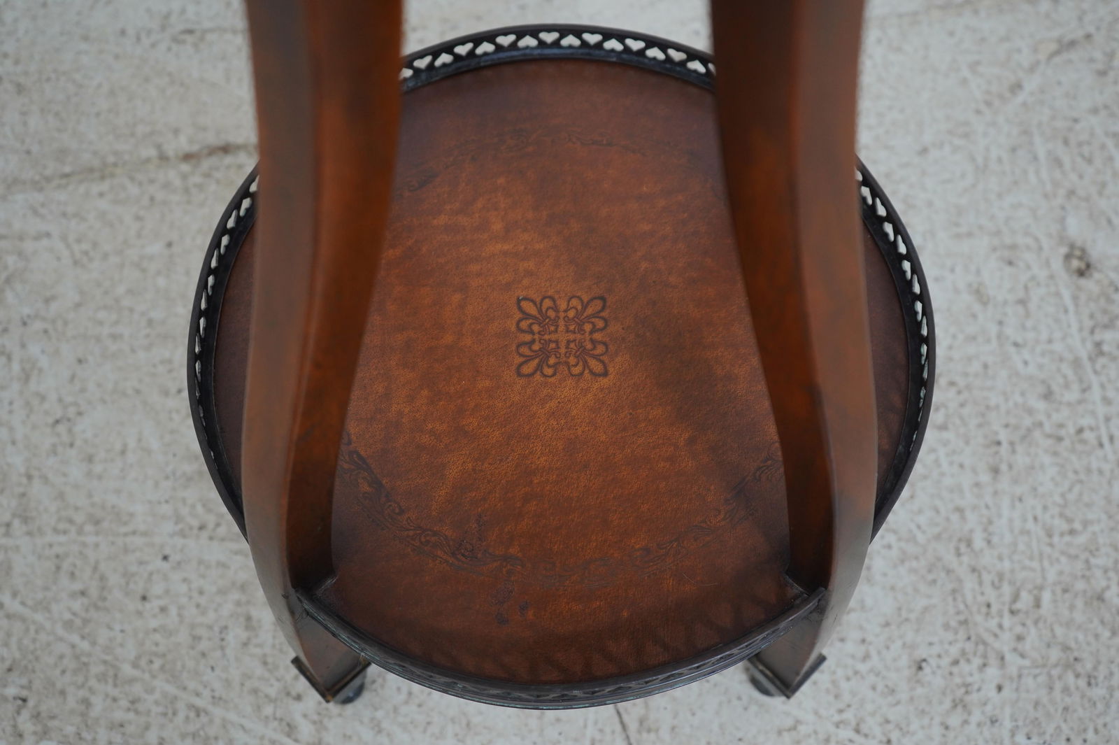 Pair Theodore Alexander Regency Style Leather Top Pedestal Tables - 10