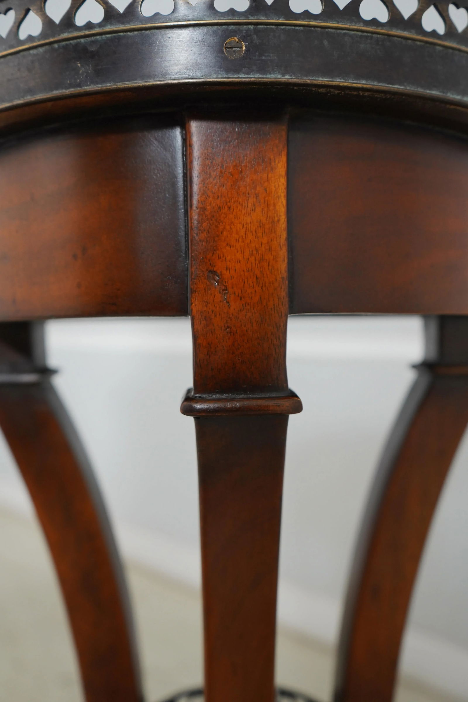 Pair Theodore Alexander Regency Style Leather Top Pedestal Tables - 11