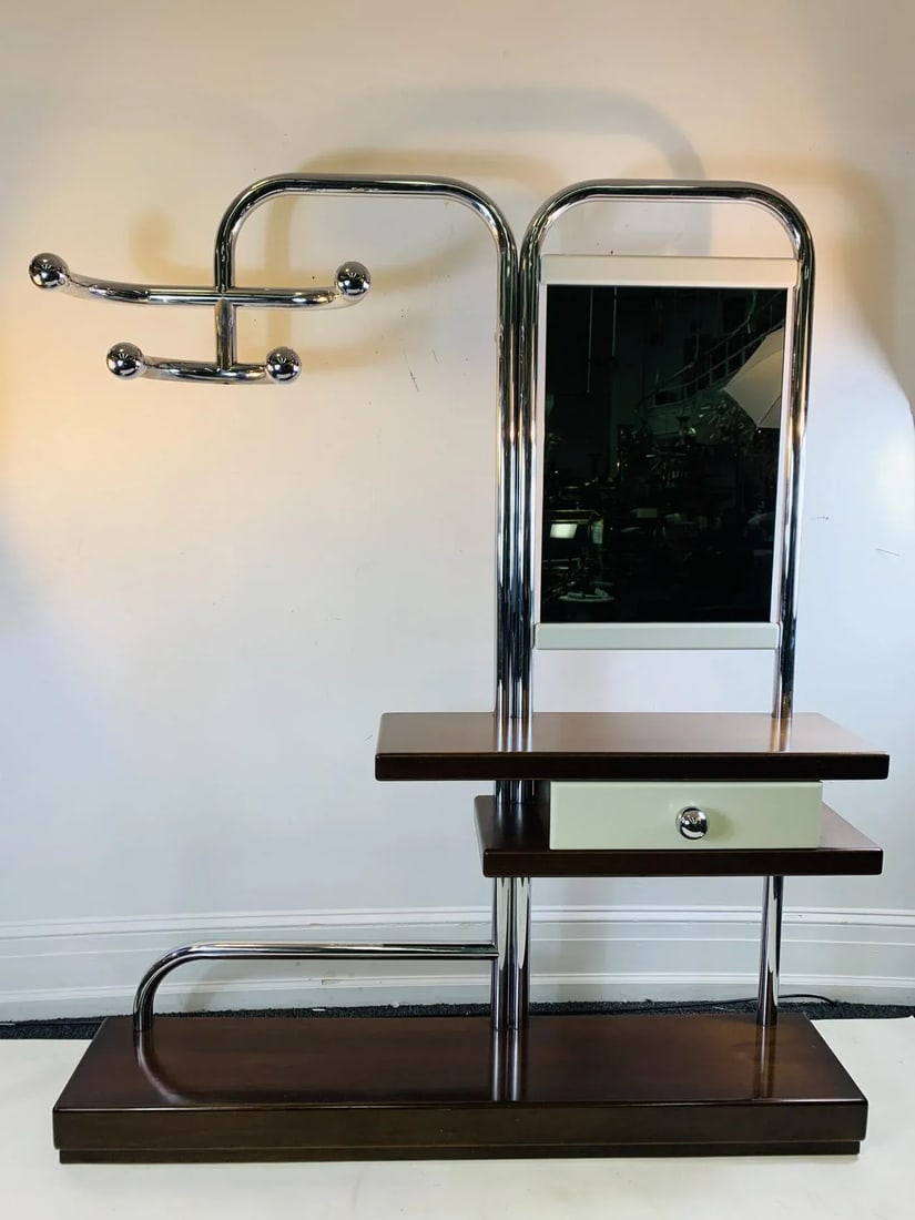 Italian 1970s Modernist Hall Rack Attributed to Willy Rizzo - 5