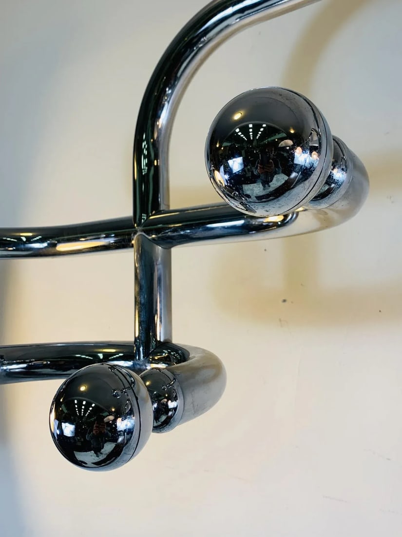 Italian 1970s Modernist Hall Rack Attributed to Willy Rizzo - 8