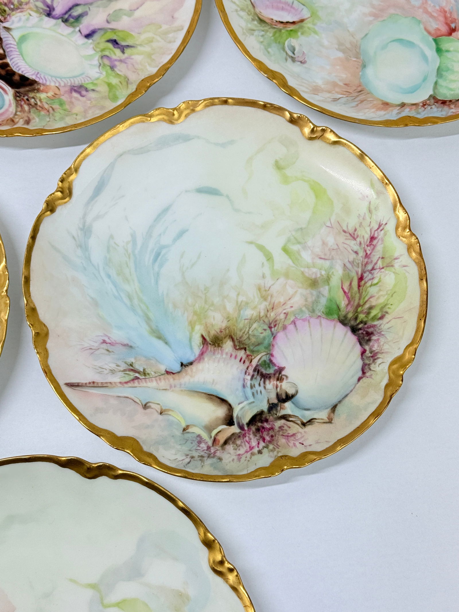 Exceptional 13 Pc, Porcelain Seafood Service by Haviland Limoges Circa. 1890 - 10