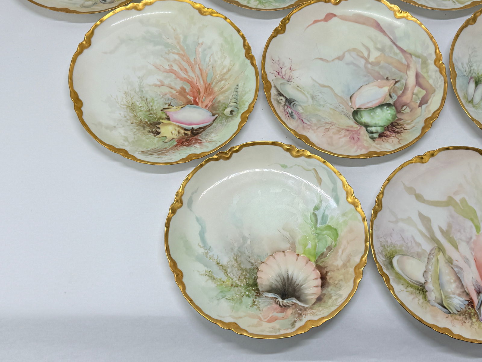 Exceptional 13 Pc, Porcelain Seafood Service by Haviland Limoges Circa. 1890 - 12