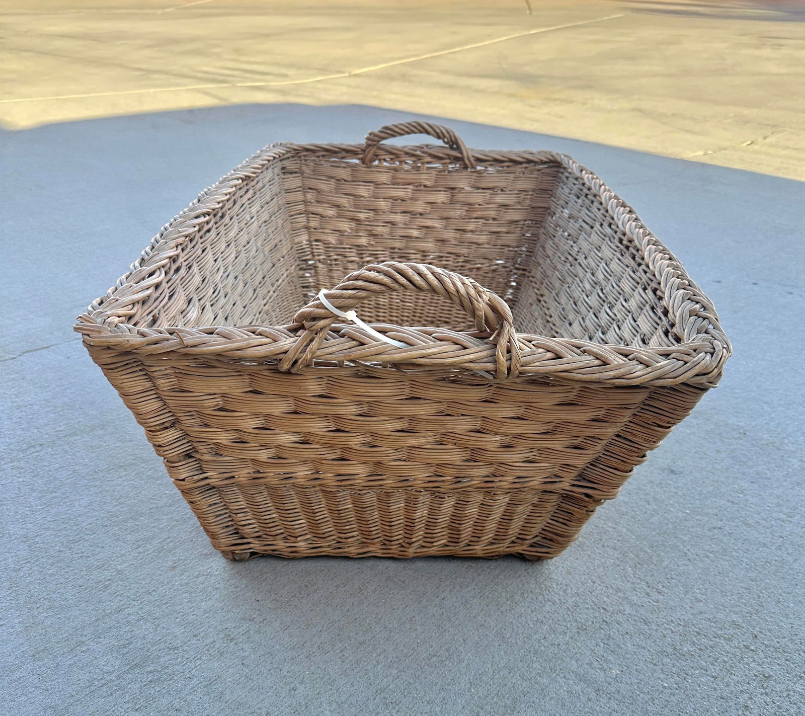 Vintage French Rustic European Rectangle Basket - 5