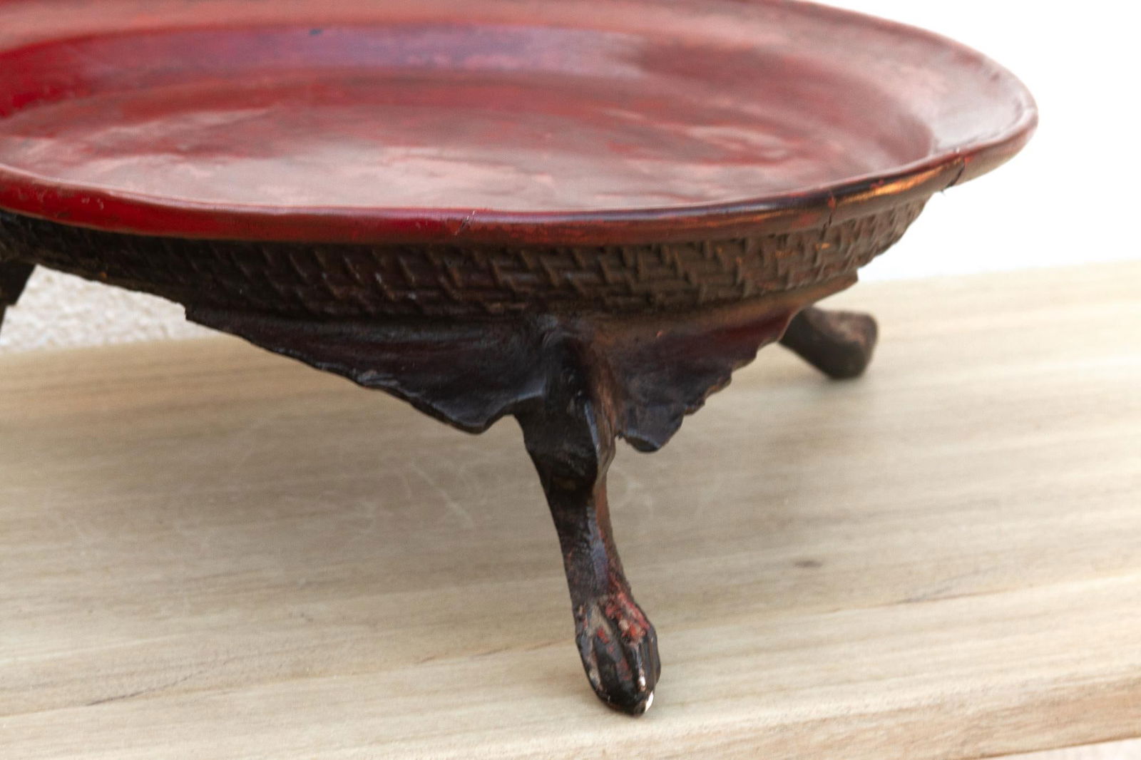 Offering Elegance, Antique Burmese Lacquered Tray - 6