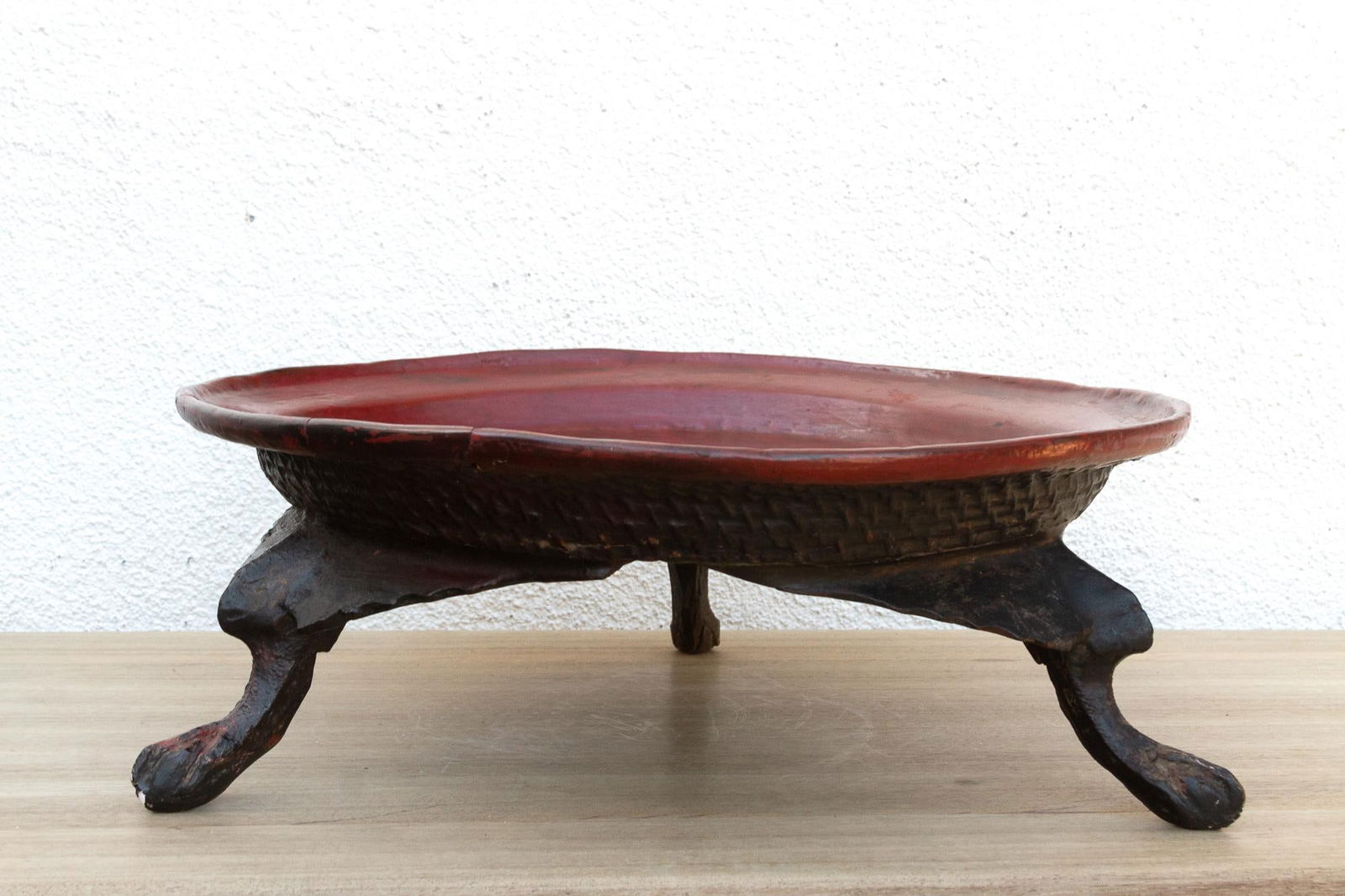 Offering Elegance, Antique Burmese Lacquered Tray - 7
