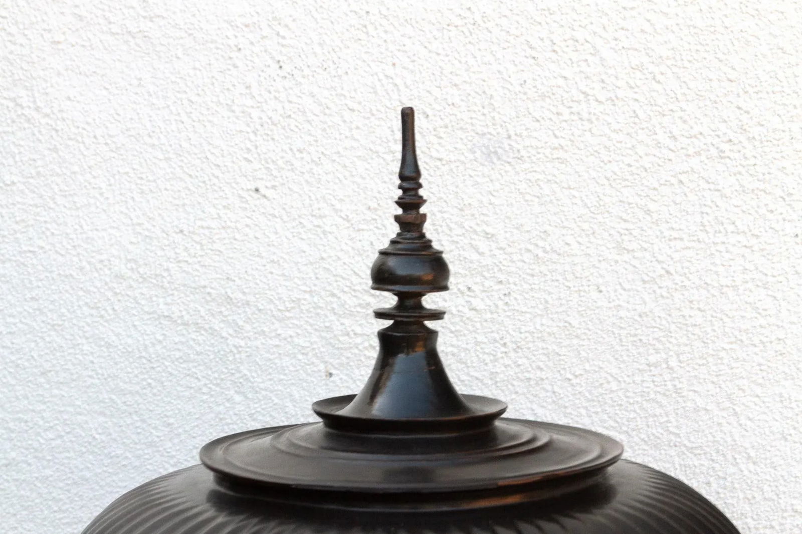 Antique Black Lacquered Burmese Offering Vessel - 6