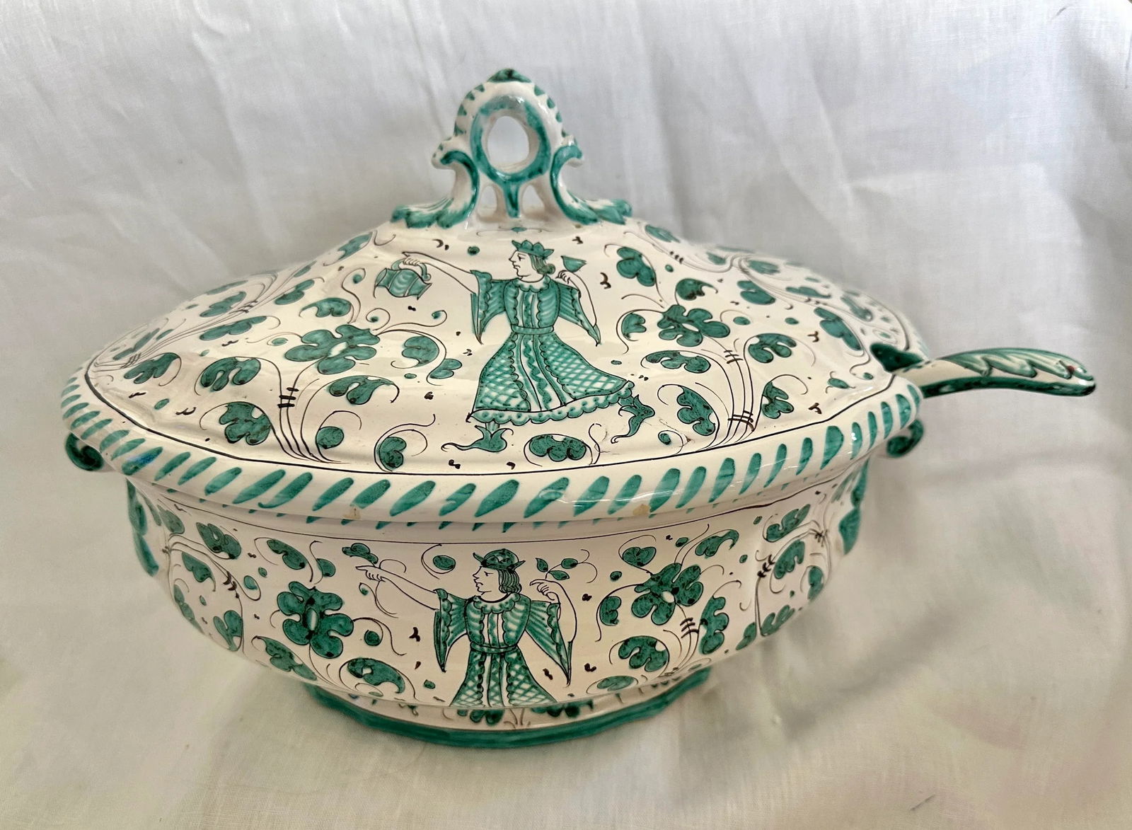 Deruta Maiolica Soup Tureen W/Spoon - 3