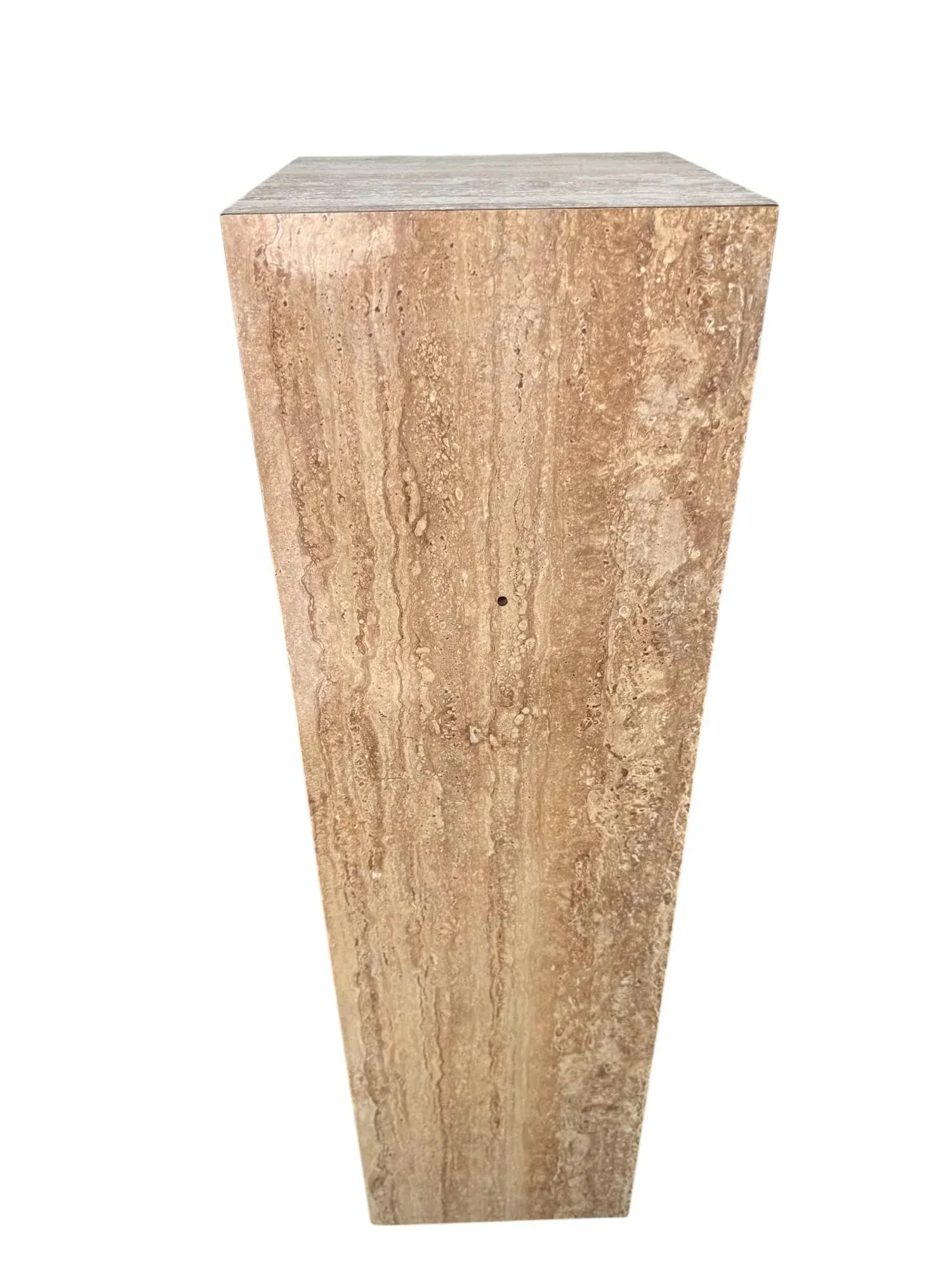 Mid 20th Century Postmodern Faux Travertine Laminate Pedestals - A Pair - 7