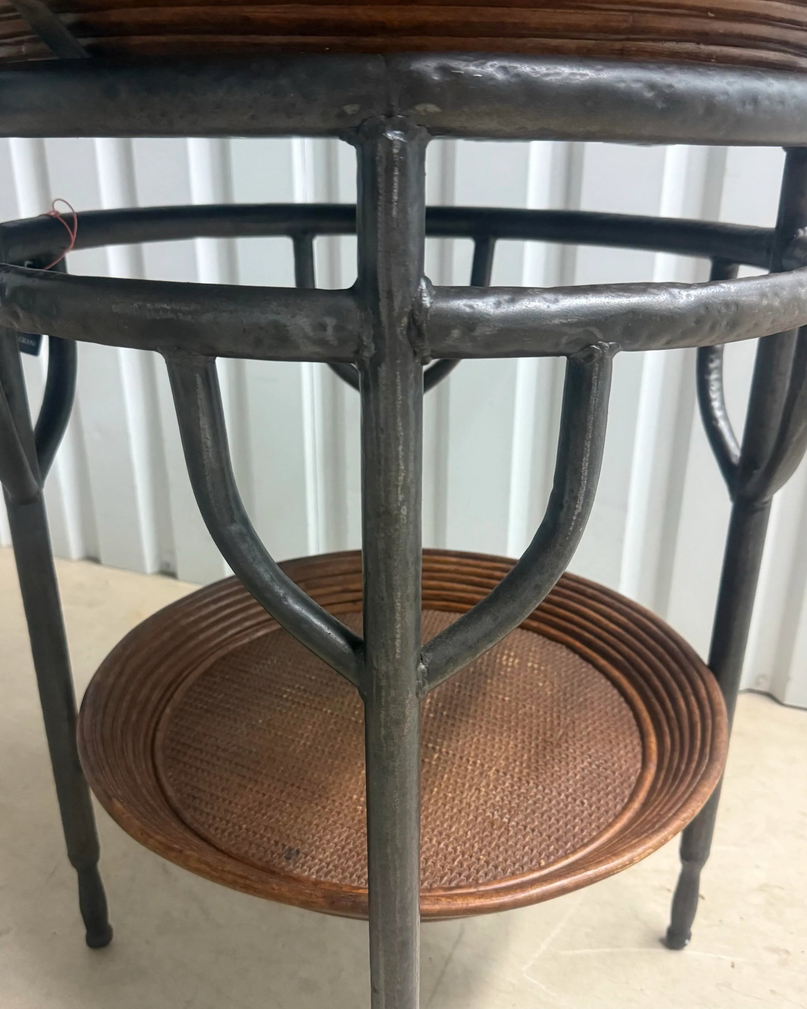 Vintage Gabriella Crespi Style Split Reed Rattan Tray Table - 9