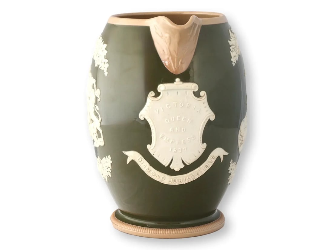 1897 Queen Victoria Raised Relief Jug - 3