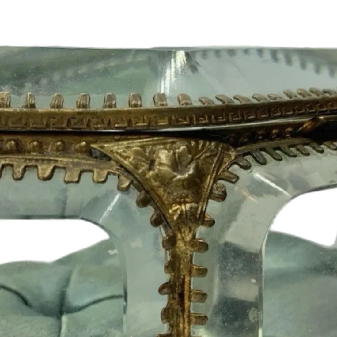 The Paris Apartment Antique 19th Century French Palais Royal Beveled Glass Jewelry Box, Original Tuf - 7