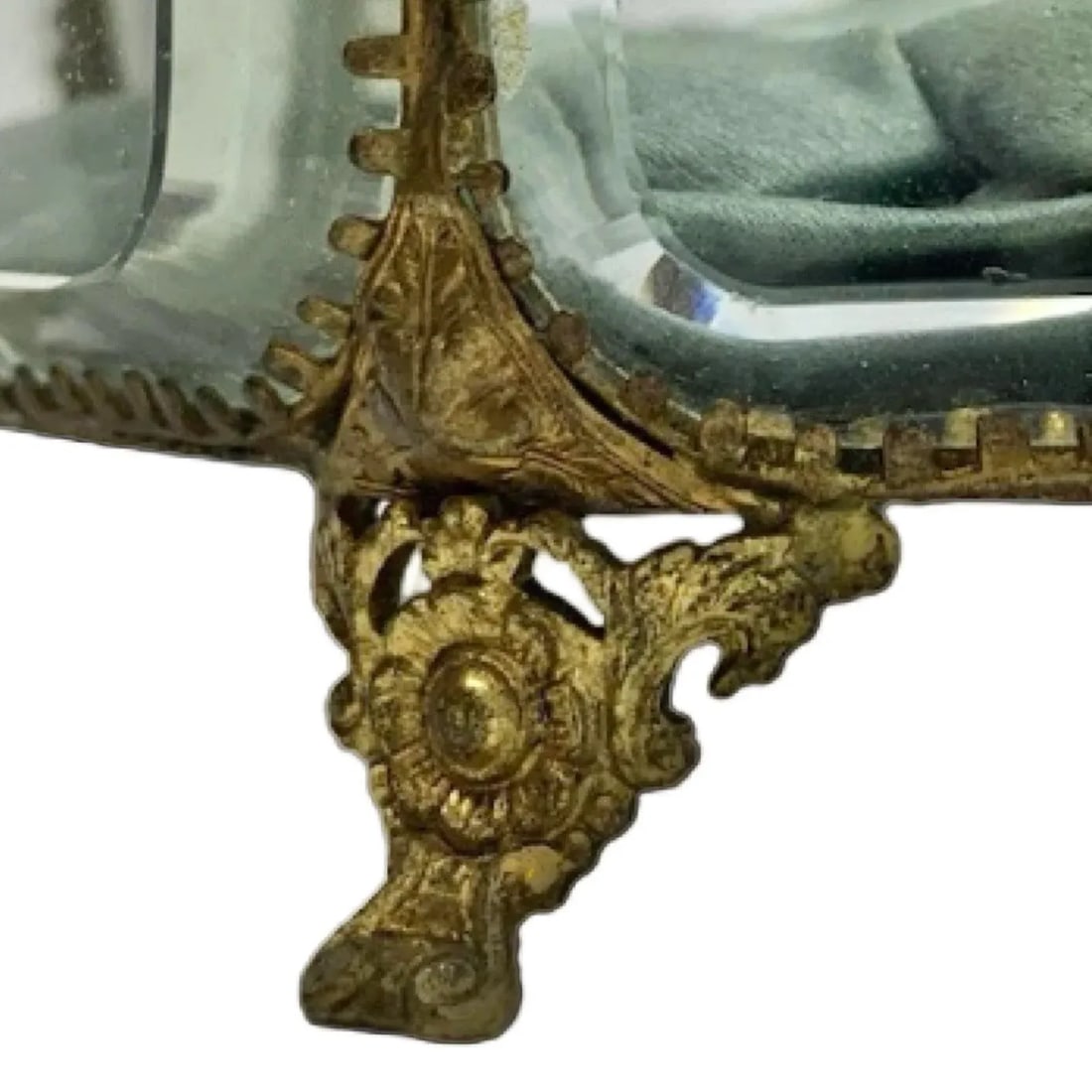 The Paris Apartment Antique 19th Century French Palais Royal Beveled Glass Jewelry Box, Original Tuf - 9