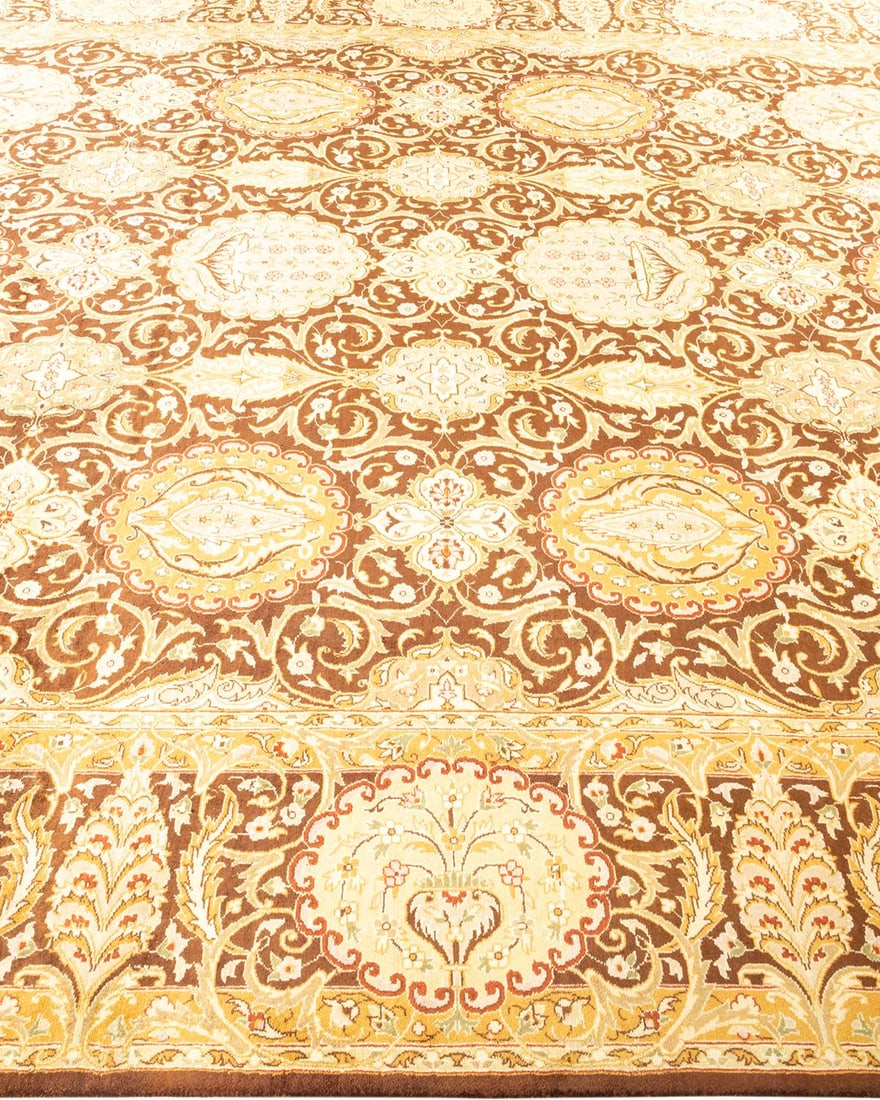 Mogul Hand-Knotted Area Rug - Brown, 8' 1" x 10' 4" - 4