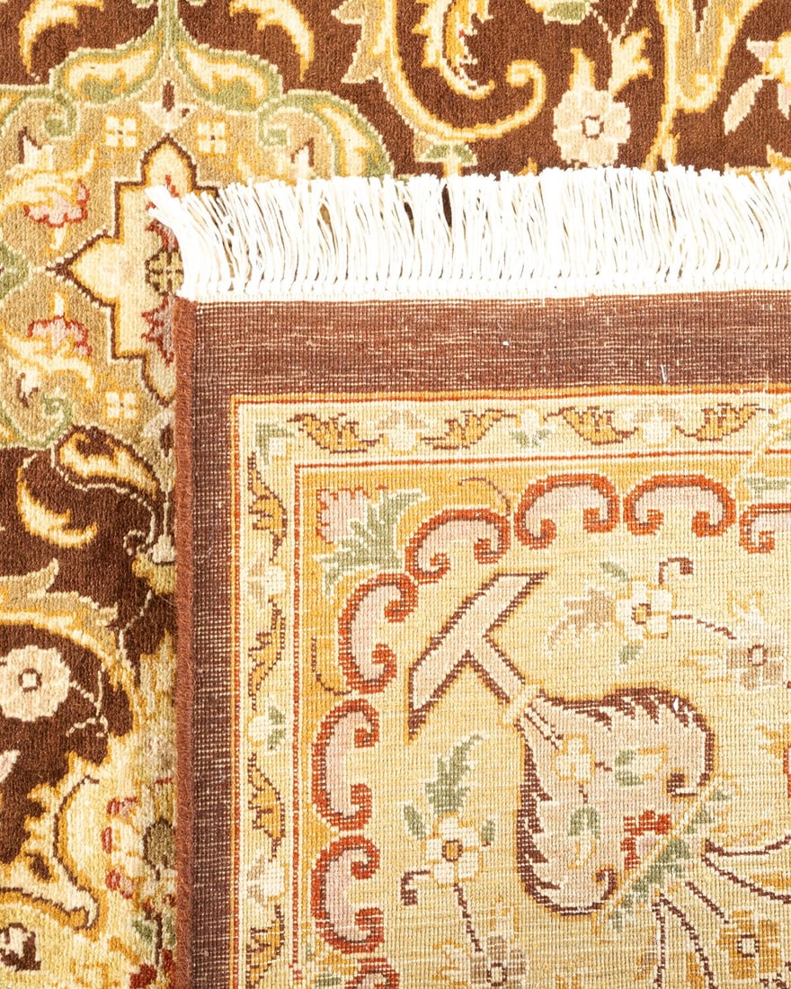 Mogul Hand-Knotted Area Rug - Brown, 8' 1" x 10' 4" - 5