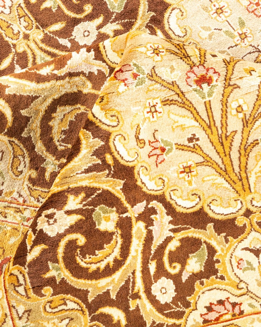 Mogul Hand-Knotted Area Rug - Brown, 8' 1" x 10' 4" - 7