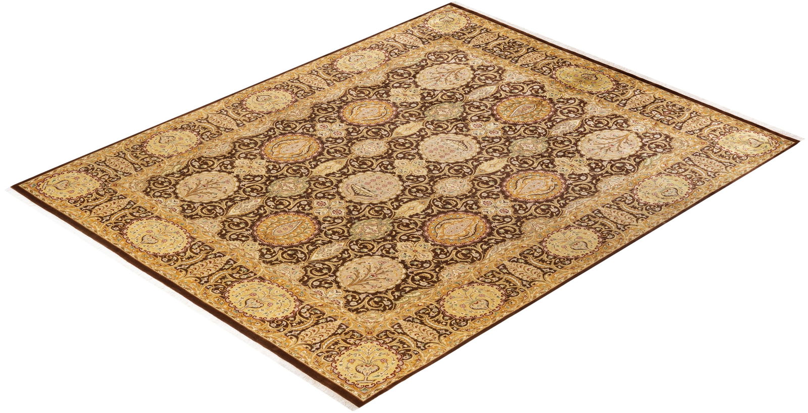 Mogul Hand-Knotted Area Rug - Brown, 8' 1" x 10' 4" - 8