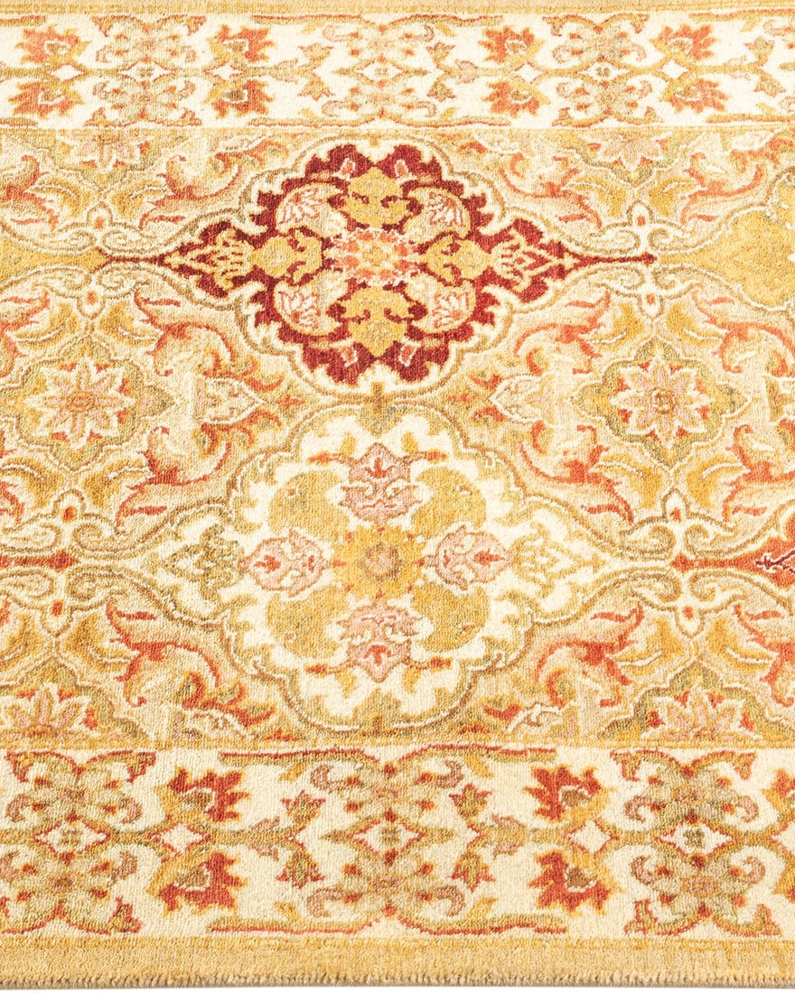 Mogul Hand-Knotted Runner Rug - Ivory, 2' 7" x 13' 3" - 4