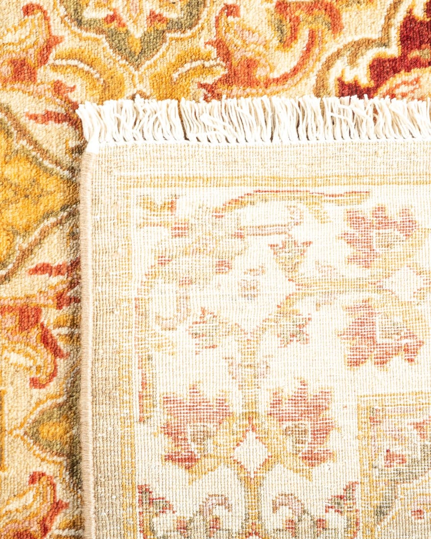 Mogul Hand-Knotted Runner Rug - Ivory, 2' 7" x 13' 3" - 5