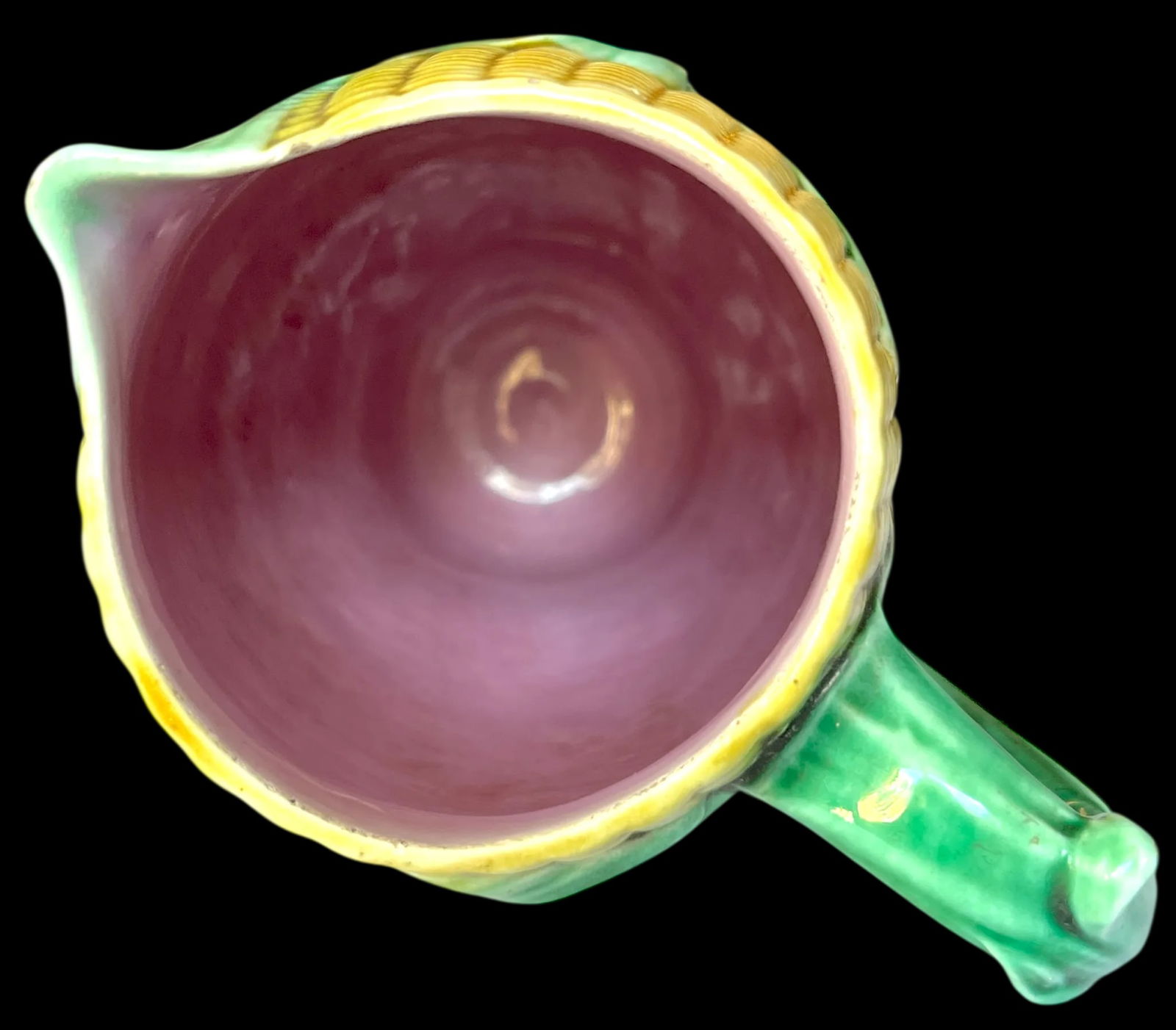 Antique 19th Century George Jones English Majolica Corn Pitcher - 5