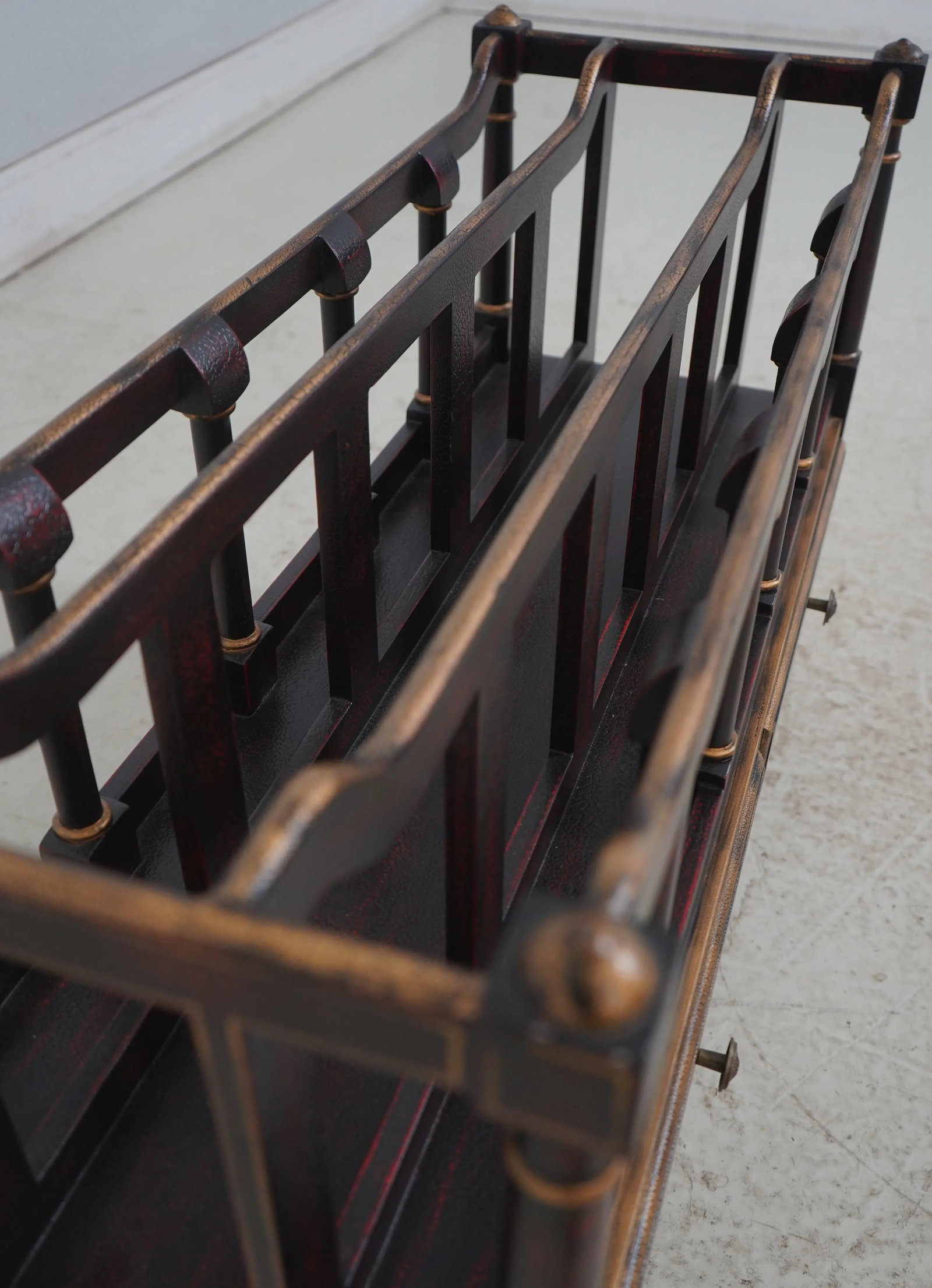 Stunning Regency 2 Drawer Painted Finish Canterbury Magazine Rack - 11