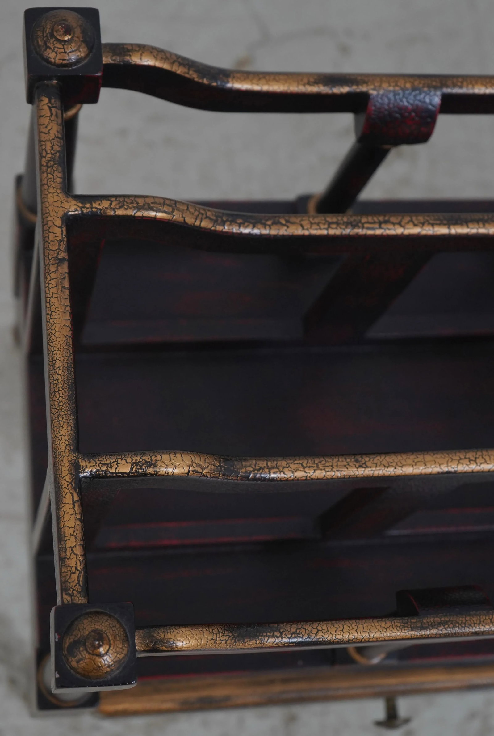 Stunning Regency 2 Drawer Painted Finish Canterbury Magazine Rack - 13