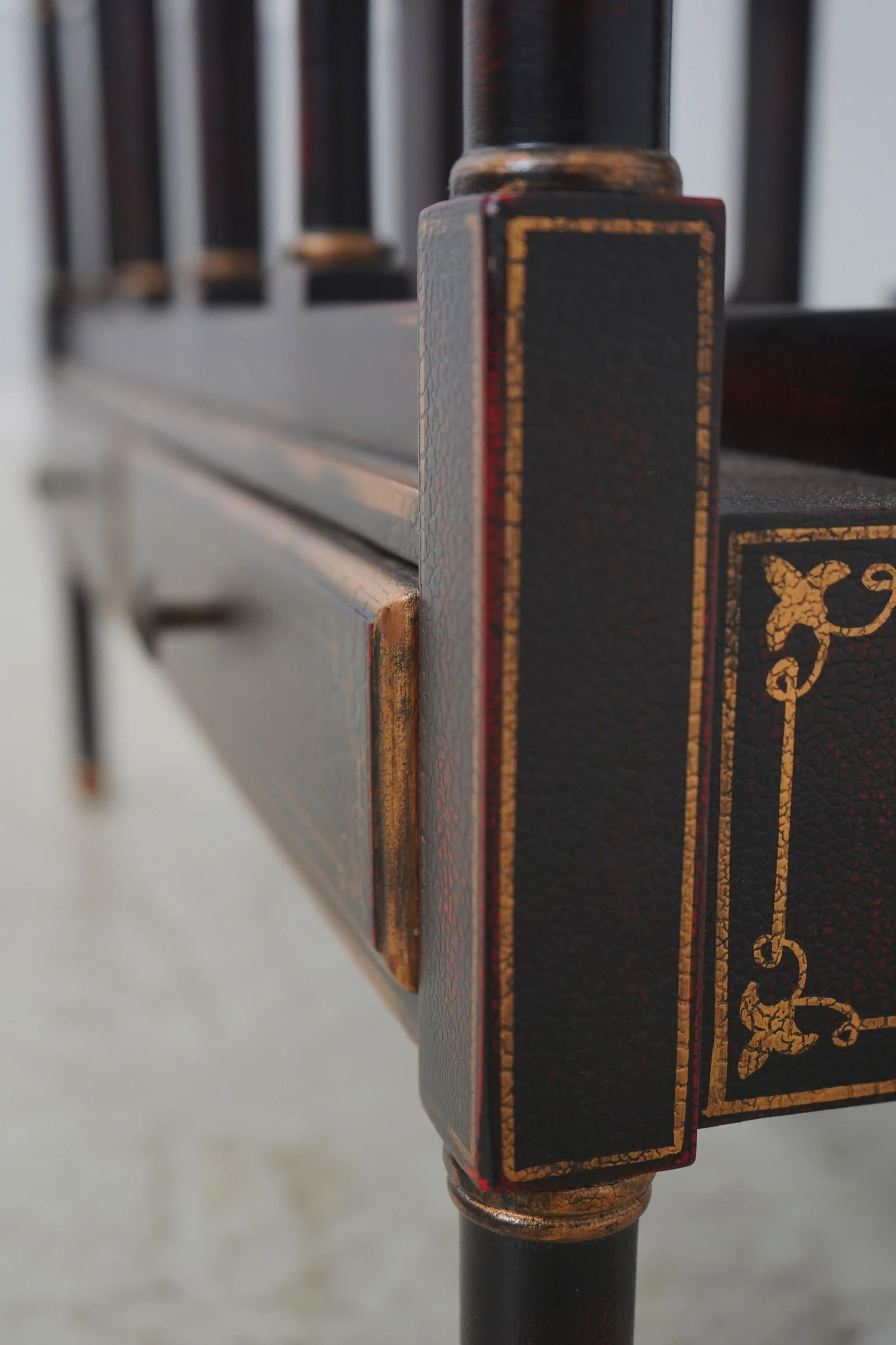 Stunning Regency 2 Drawer Painted Finish Canterbury Magazine Rack - 16