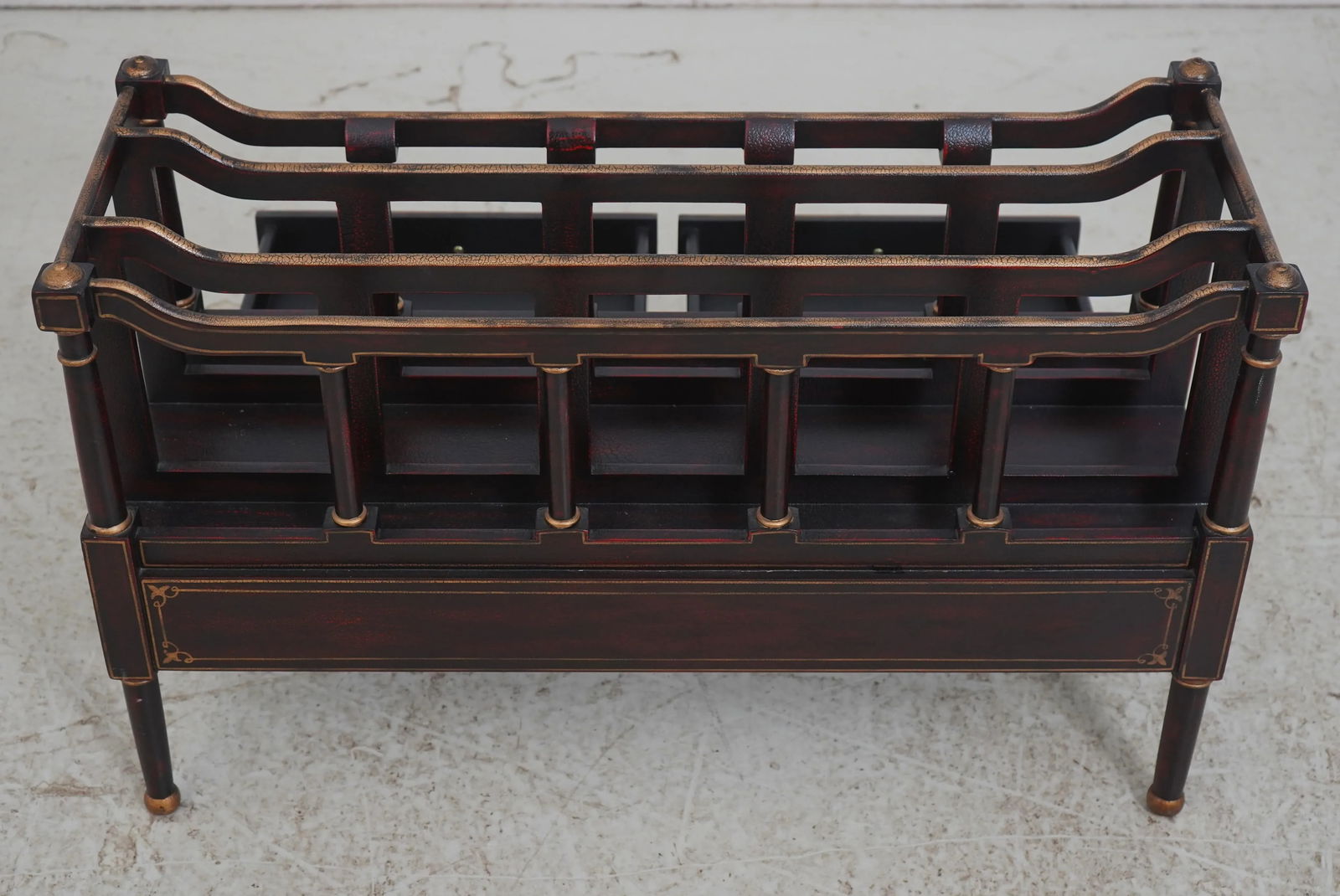 Stunning Regency 2 Drawer Painted Finish Canterbury Magazine Rack - 4