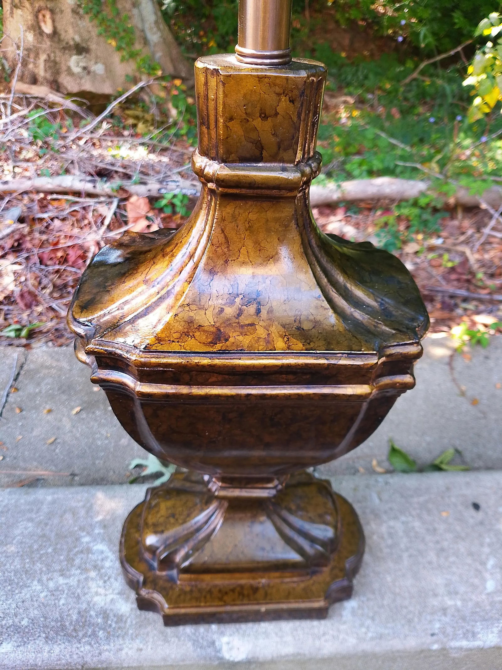 Marbro Lamp Company Faux Tortoise Finish Urn Lamp - 2