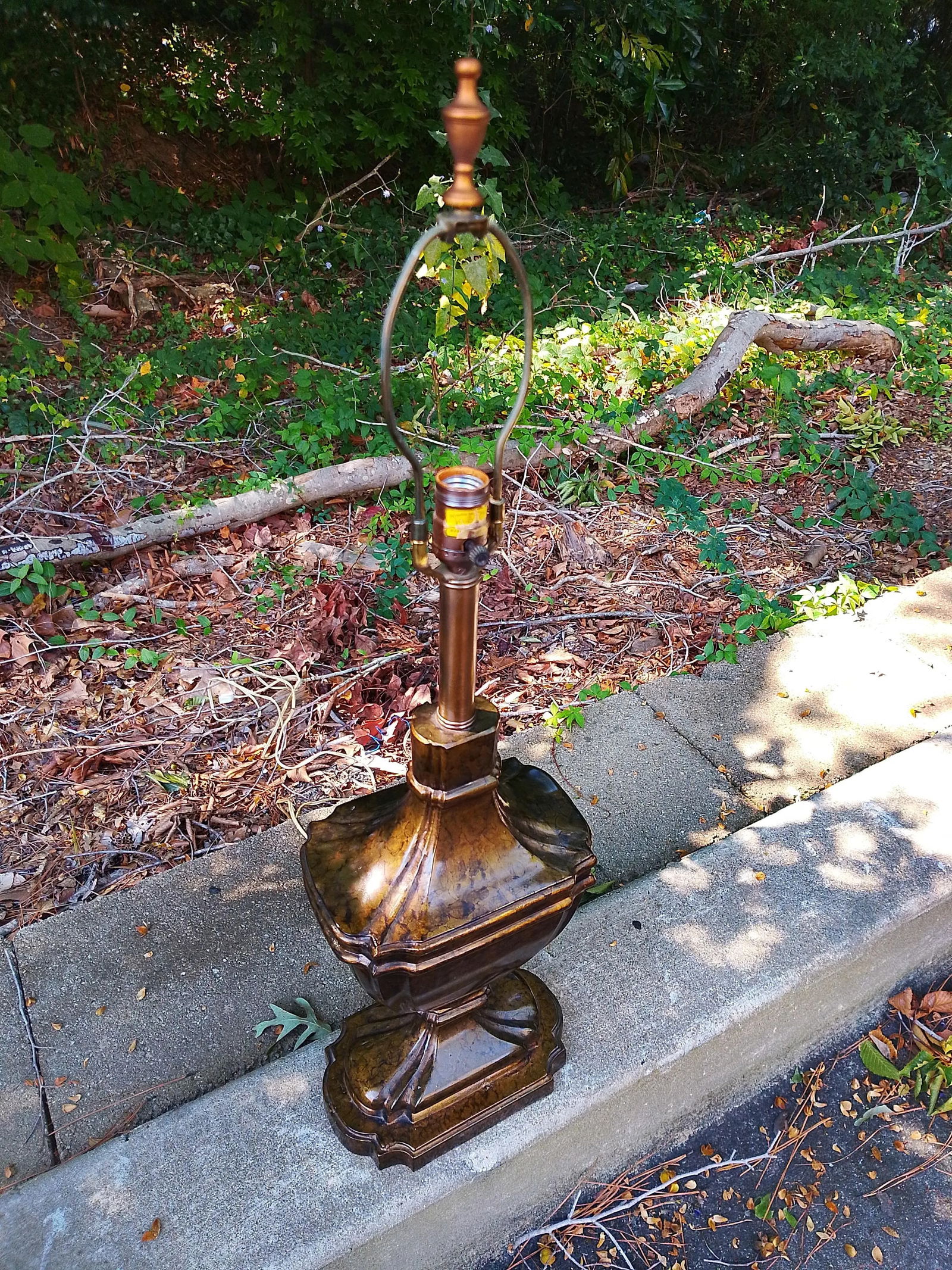 Marbro Lamp Company Faux Tortoise Finish Urn Lamp - 5